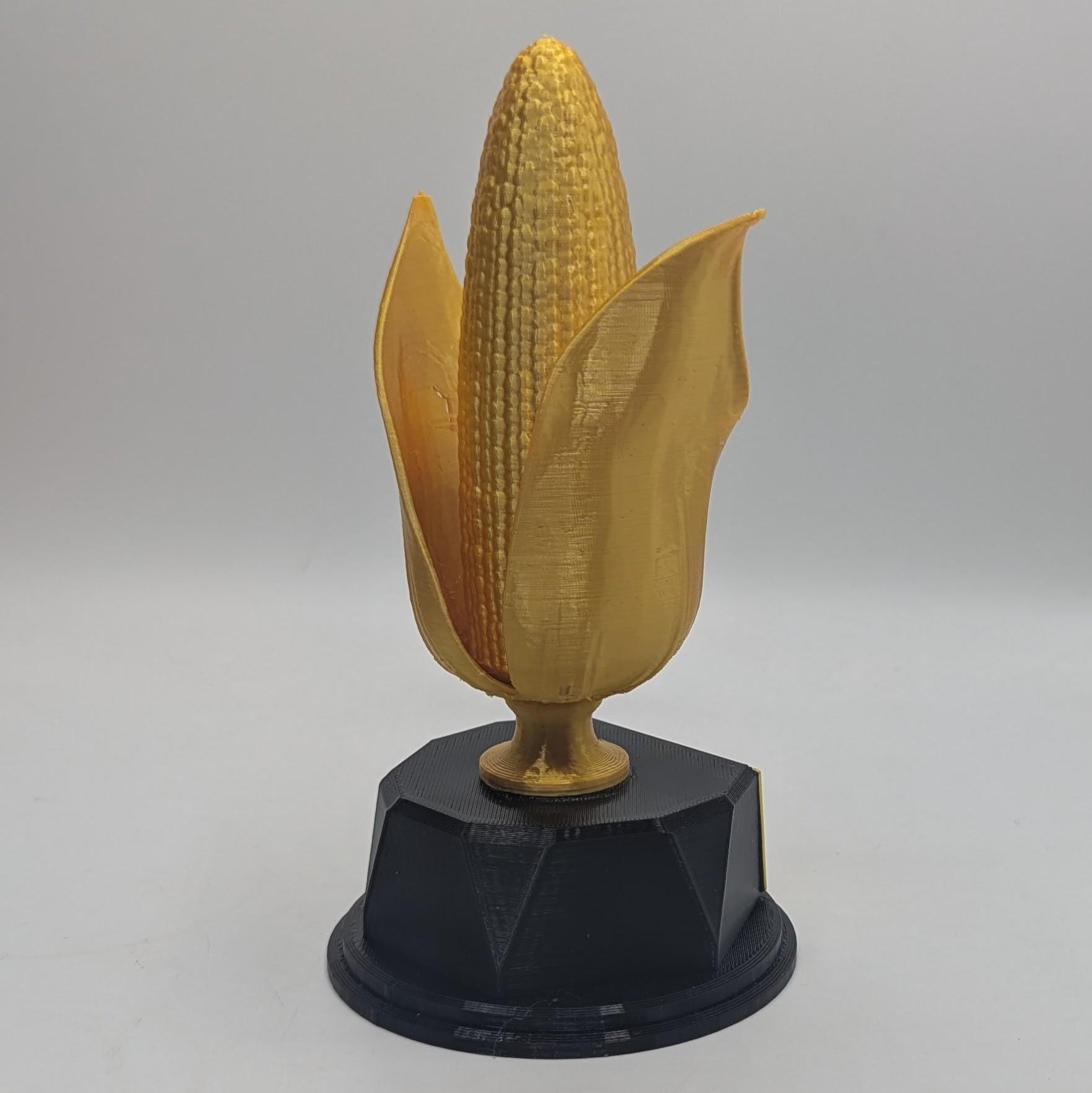 Personalised Corn On The Cob Trophy, Custom Trophy Gift, Corn On The Cob Lover, Sweetcorn Trophy Award, Sweetcorn Shaped Gift, Corn On Cob