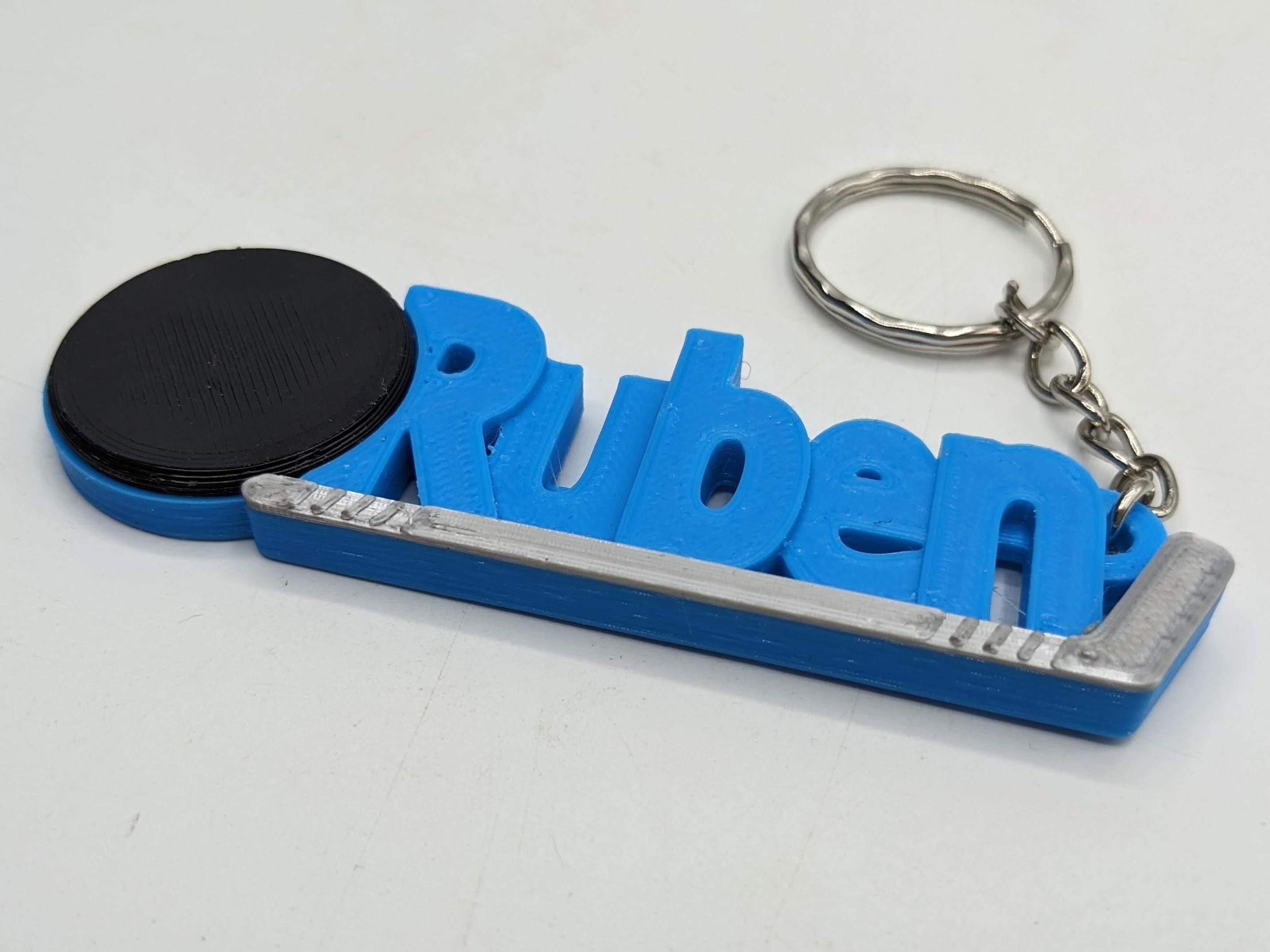 Ice Hockey Keyring, Hockey Party Bag, Hockey Team Keyring, Ice Hockey Bag Tag, Hockey Player Gift, Personalised Hockey Gift, Under 5 Pounds