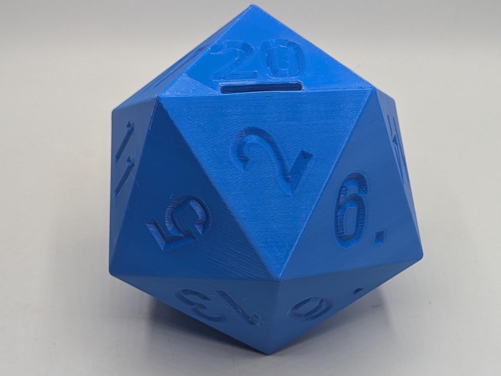 D20 Dice Moneybox, Gift for Role Playing Table Top Gamer, D20 Pot Table Top Gaming, RPG Dice Moneybox Gift, Dice Shaped Moneybox, D20 Gift