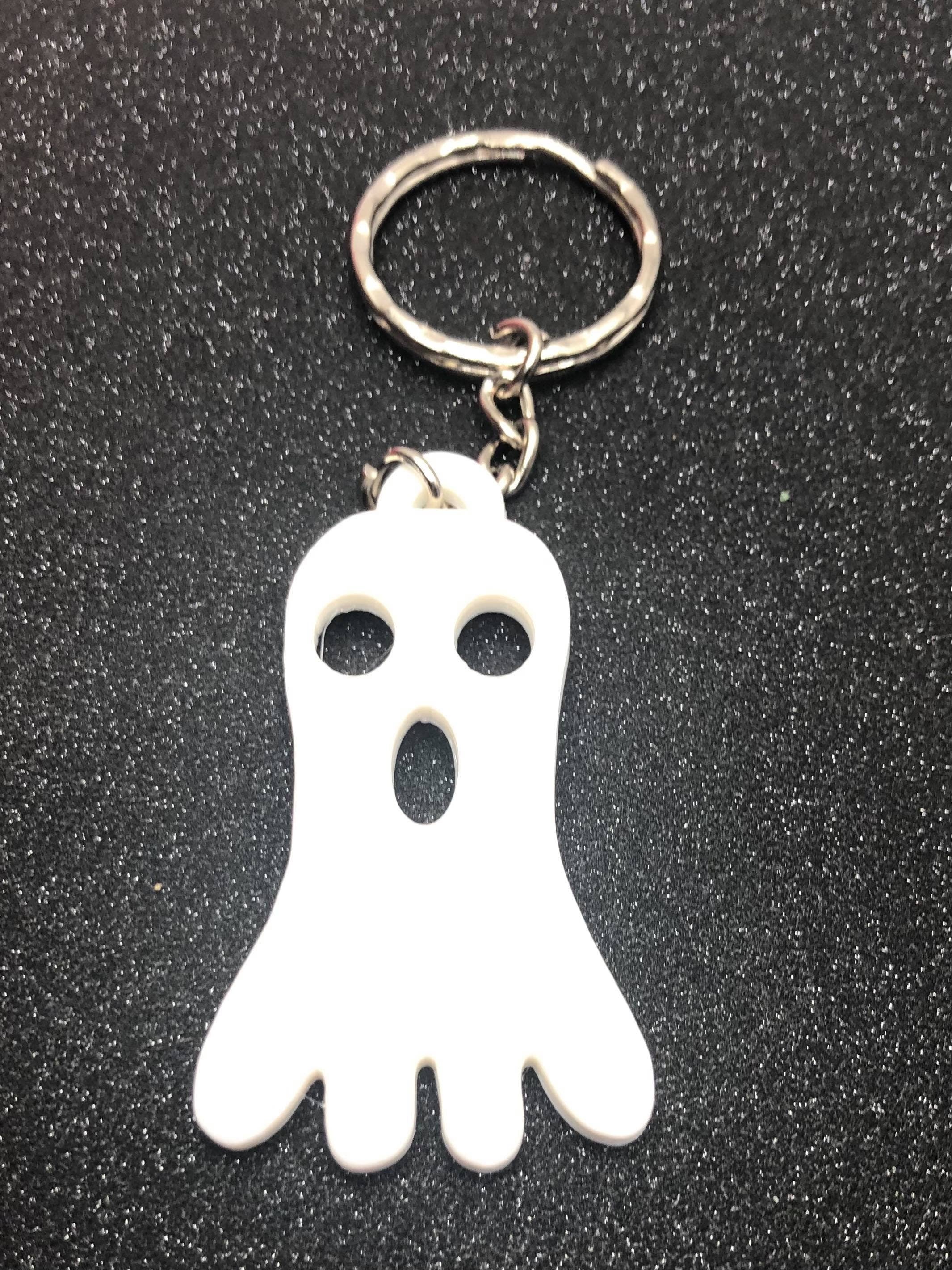 Ghost Keyring, Ghost Halloween Party, Ghost Bag Tag, Halloween Party Gift, Ghost Shaped Gift, Ghost Keychain, Ghost Lover Gift, Halloween