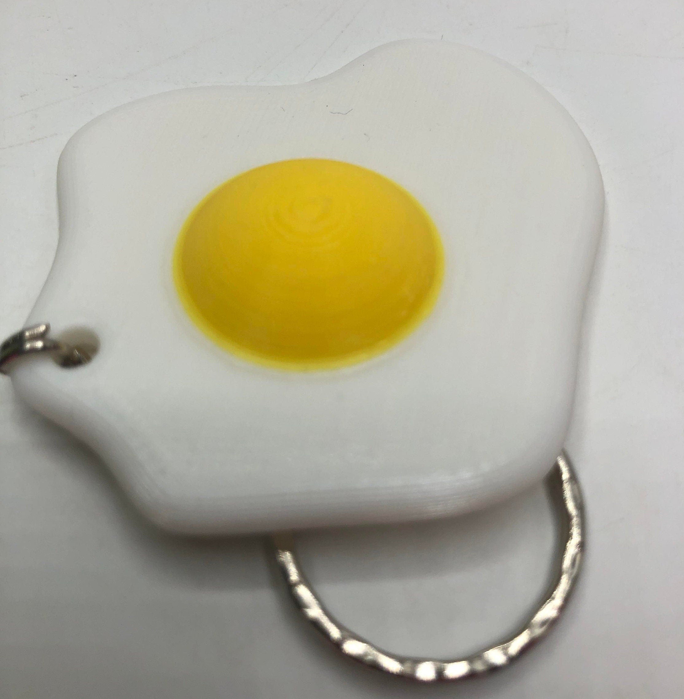 Fried Egg Keyring / Novelty Fried Egg Keyring / Fried Egg Bag Charm / Fried Egg Gift / Cooking Keyring / Cooking Inspired / Chef Gift / Egg