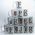 Personalised Name & Initial Mug / Floral Personalised Gift / Birthday Gift / Best Friend Gift / Custom Mug / Initial Mug / Birthday /Wedding