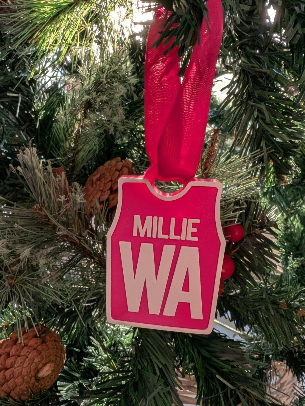 Personalised Netball Shirt Bauble, Netball Party Filler, Netball Team Bauble, Netball Gift, Netball Player Decoration, Netball Christmas