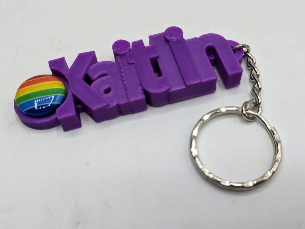 Personalised Rainbow Keyring / LGBTQ+ Keyring / Personalised Pride Keyring / Party Bag Filler / Rainbow Keyring Gift / Under 5 Pounds / Gift