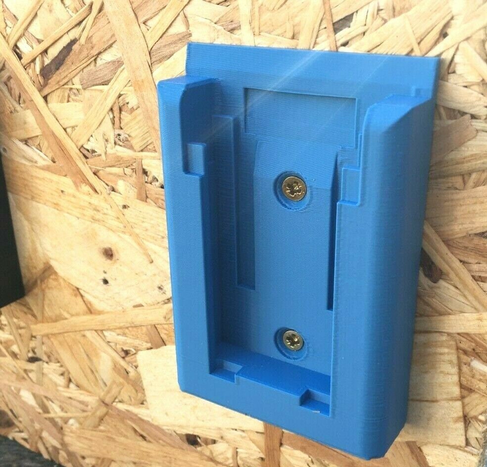 Wall Mount for Stanley Fatmax 18v Batteries / Wall or Undershelf + Colour Choice / Stanley Famax 18v Battery Wall Mount / Battery Holder