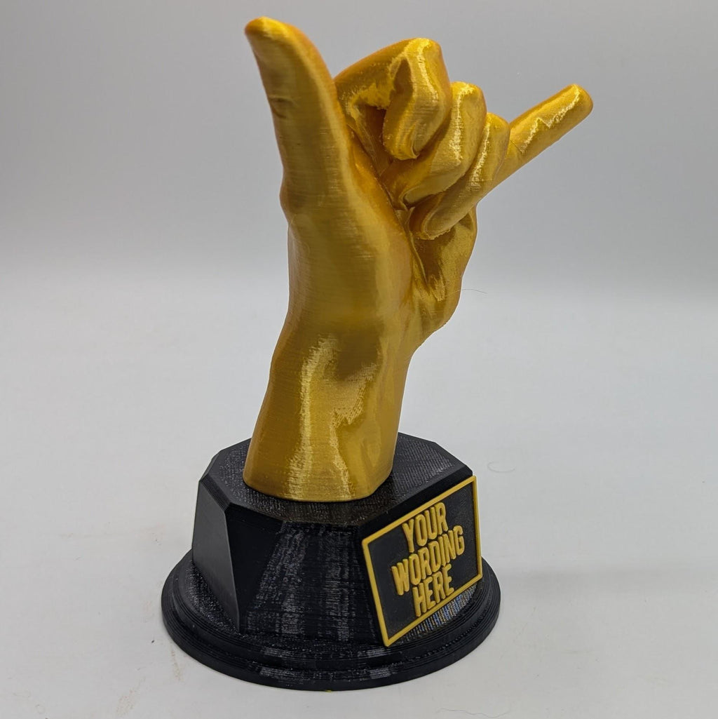 Personalised Shaka Hand Trophy, Shaka Award Gift, Custom Trophy Gift, Funny Shaka Hand Award. Trophy, Shaka Hand Gift, Shaka Hand Trophy
