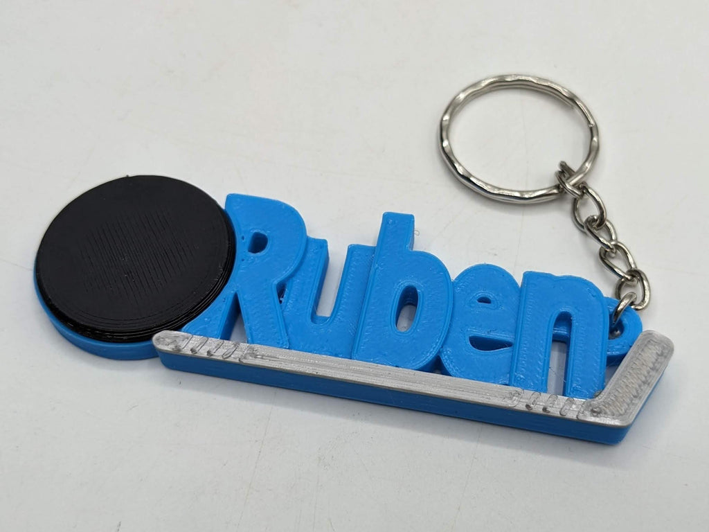 Ice Hockey Keyring, Hockey Party Bag, Hockey Team Keyring, Ice Hockey Bag Tag, Hockey Player Gift, Personalised Hockey Gift, Under 5 Pounds