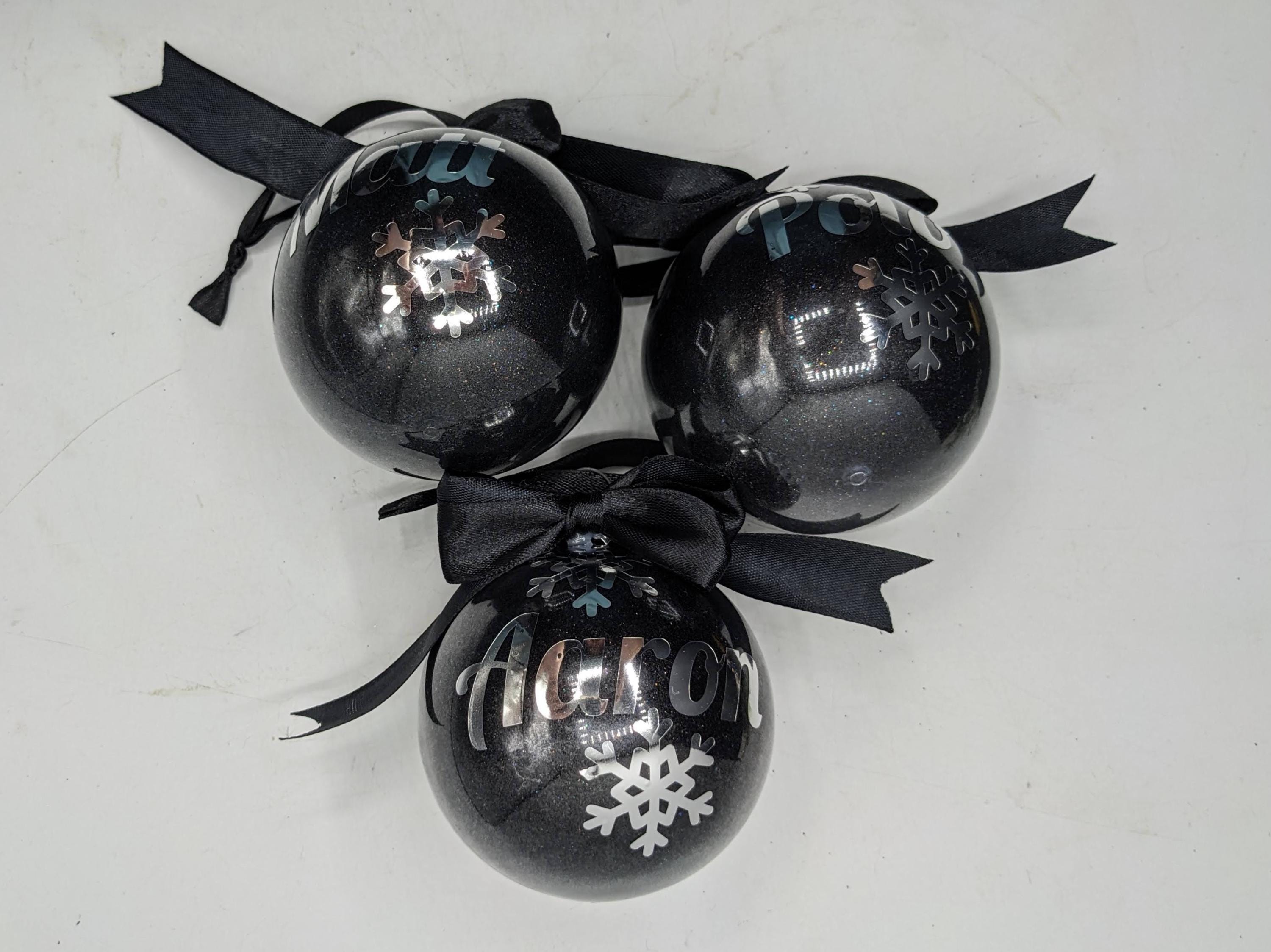 Personalised Glitter Snowflake Bauble, Glitter Christmas Bauble, Personalised Bauble, Christmas Decoration, Glitter Ribbon Bauble, Bauble