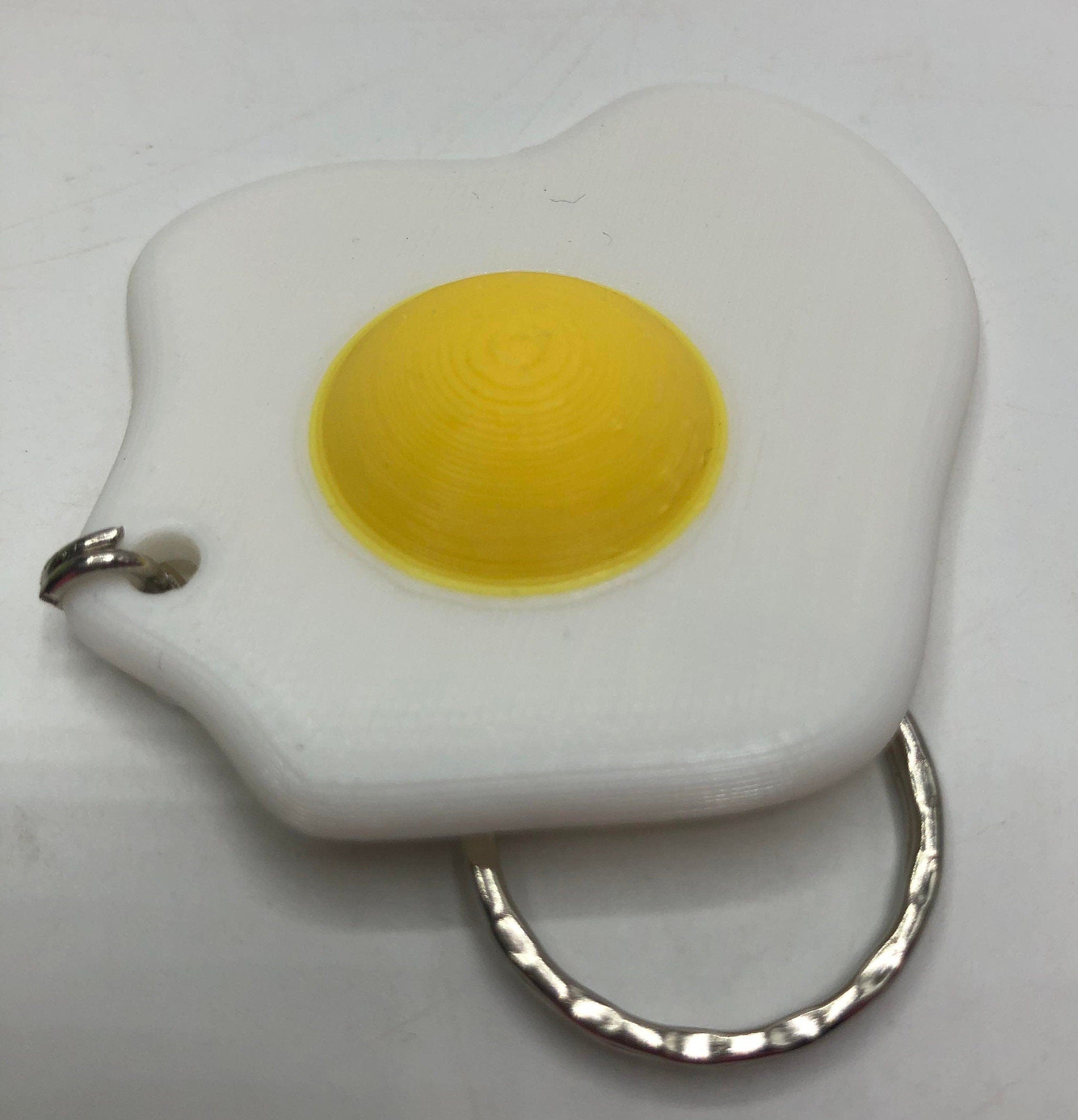 Fried Egg Keyring / Novelty Fried Egg Keyring / Fried Egg Bag Charm / Fried Egg Gift / Cooking Keyring / Cooking Inspired / Chef Gift / Egg