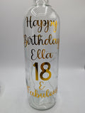 Personalised 18th Light up Bottle, Milestone Birthday, 18th Birthday, 18th Birthday Present, Mileston Gift For Her, 18th Keepsake Gift
