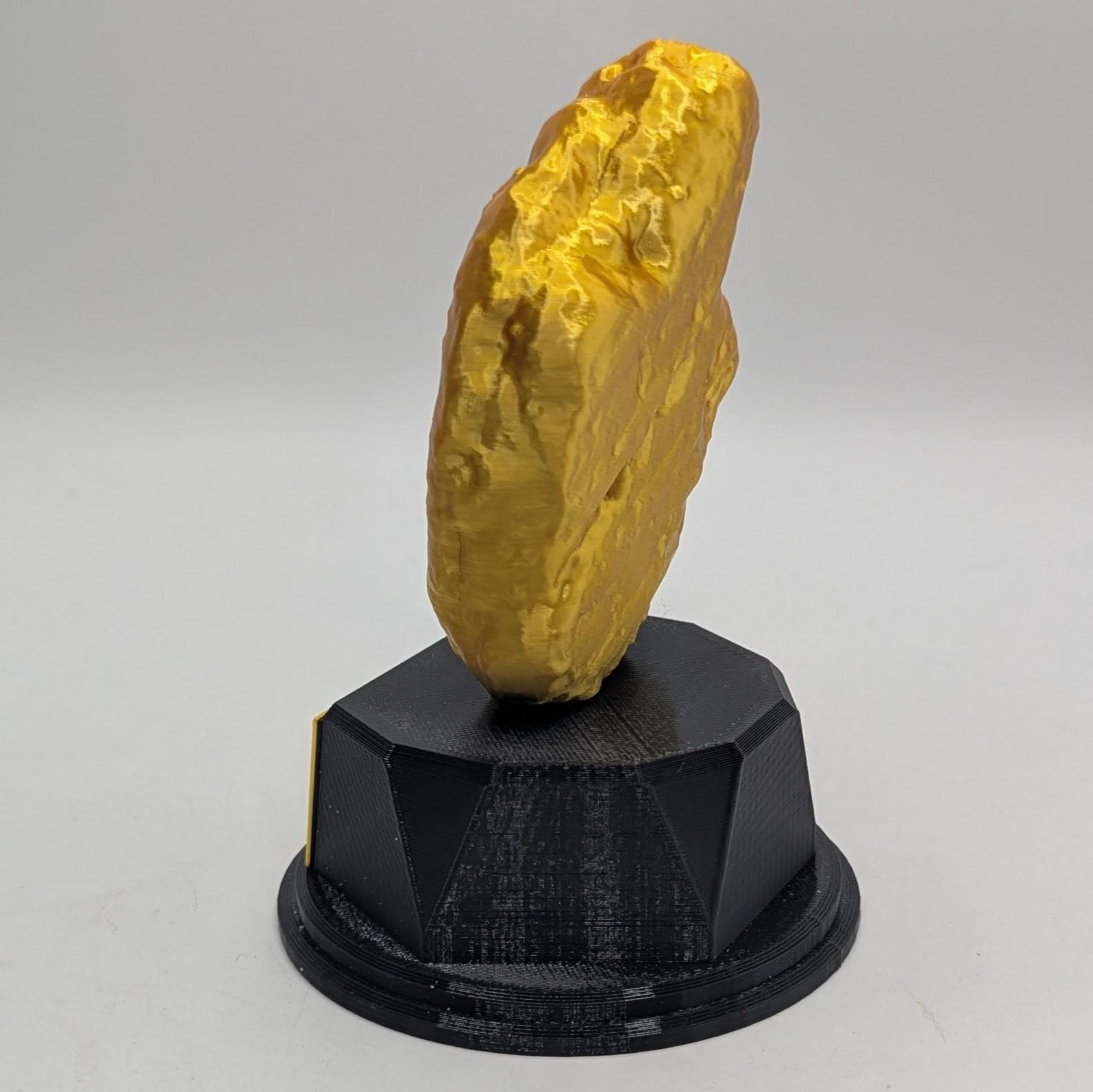 Personalised Chicken Nugget Trophy, Nugget Shape Gift, Nugget Award Gift, Nugget Lover Gift, Custom Award, Chicken Nugget Eater Award