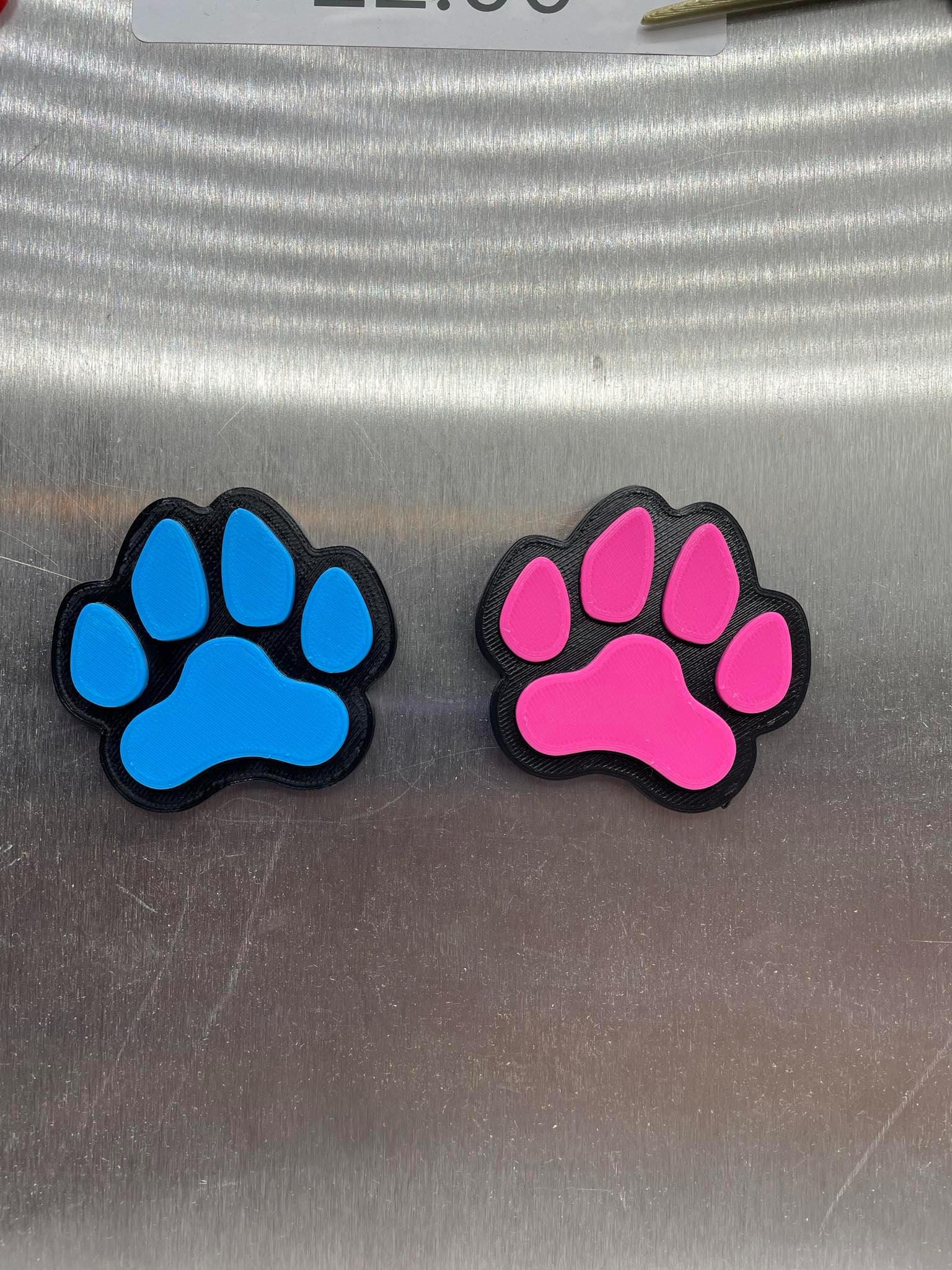 Paw Print Magnet, Dog Paw Magnet, Cat Paw Magnet, Cat Gift, Dog Gift, Puppy Gift, Kitten Gift, Dog Mum Gift, Dog Dad Gift, Office Magnet