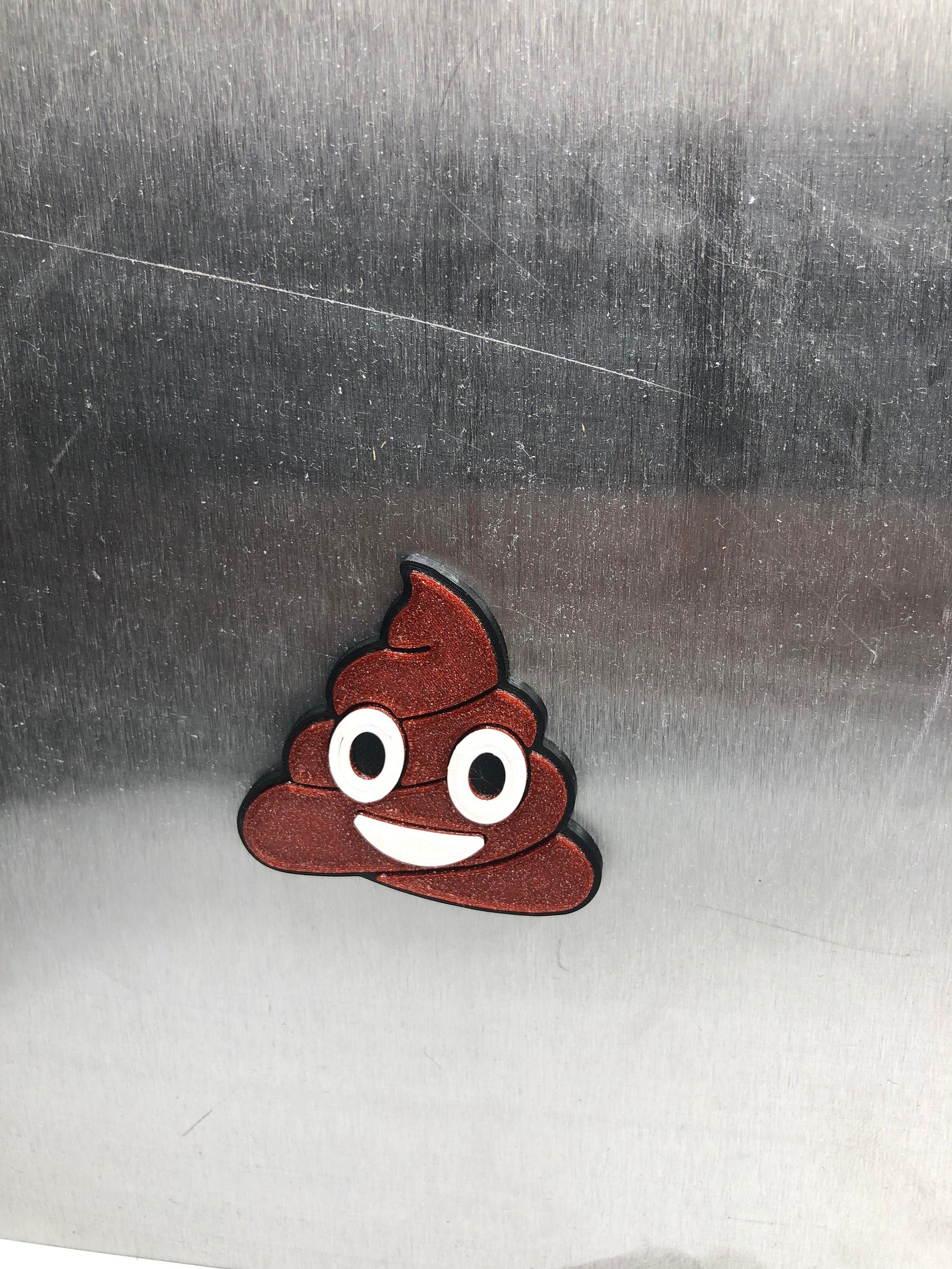 Sparkly Brown Poop Magnet / Smiling Pile Poo Magnet / Poo Shaped Magnet / Poo Shaped Fridge Magnet / Novelty Poo Magnet / Poop Joke Magnet