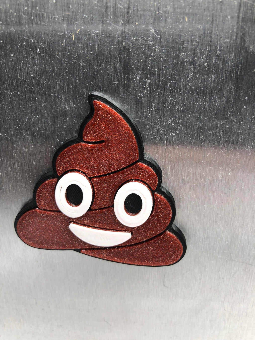 Sparkly Brown Poop Magnet / Smiling Pile Poo Magnet / Poo Shaped Magnet / Poo Shaped Fridge Magnet / Novelty Poo Magnet / Poop Joke Magnet