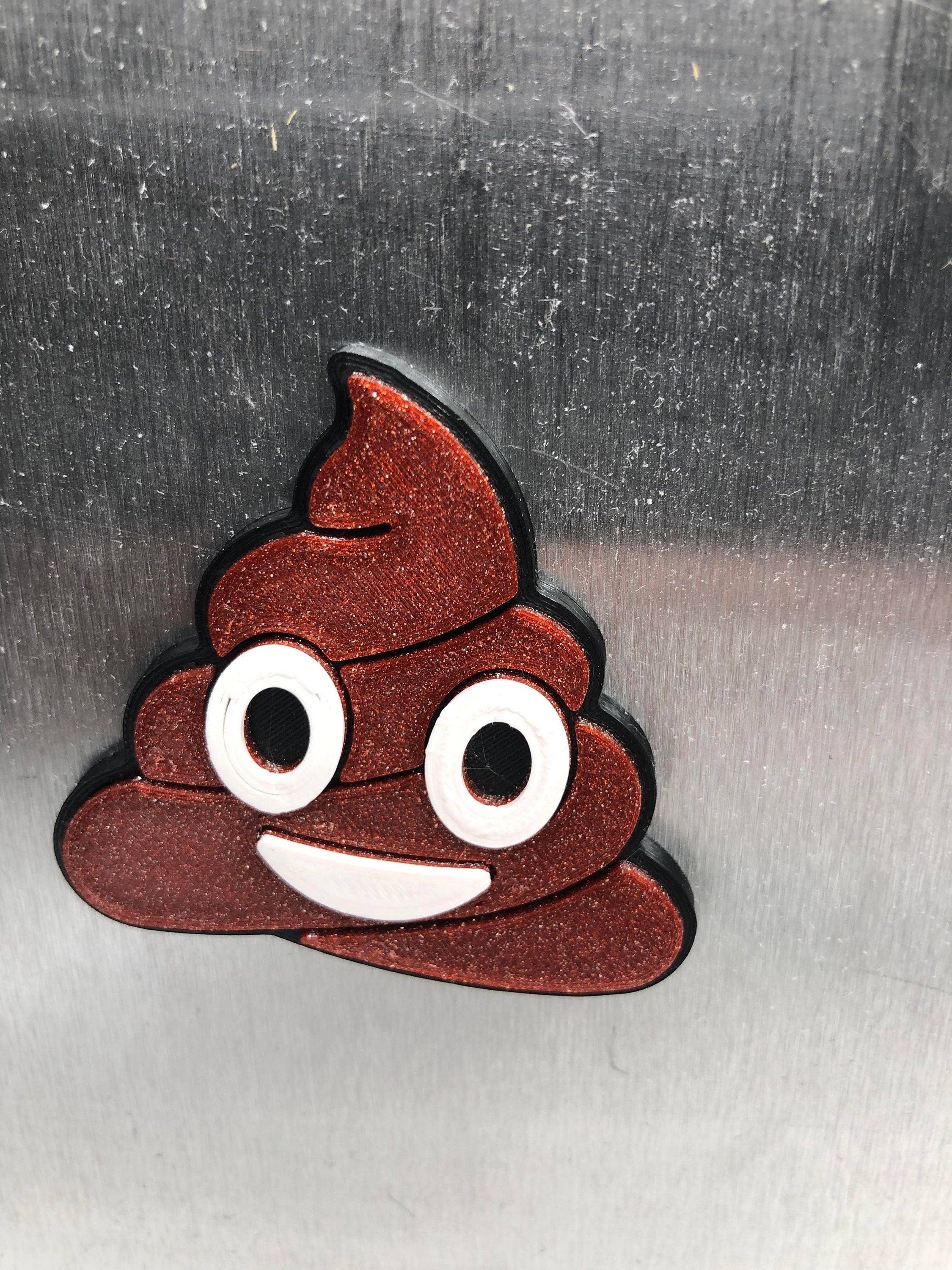 Sparkly Brown Poop Magnet / Smiling Pile Poo Magnet / Poo Shaped Magnet / Poo Shaped Fridge Magnet / Novelty Poo Magnet / Poop Joke Magnet