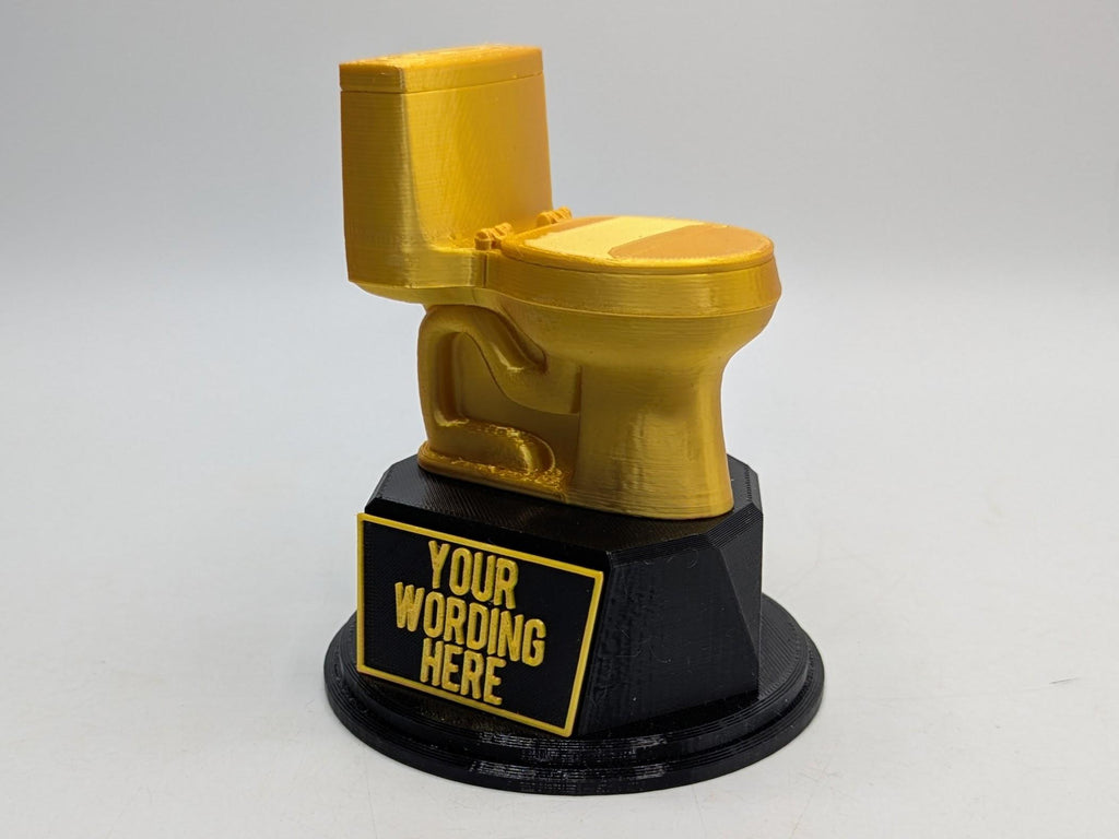 Personalised Toilet Trophy, Toilet Humour Trophy, Golden Toilet Award, Custom Trophy, Bottom Trophy, Loo Trophy, Funny Toilet, Toilet Humour