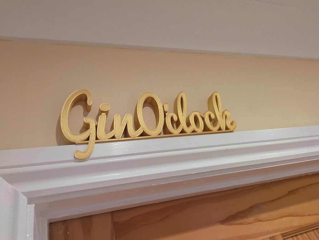 Gin O'Clock Door Sign, Gin Door Sign, Door Topper, Custom Door Sign, Gin Lover Sign, Above Door Sign, Quirky Door Sign, Fun Gin Bar Sign