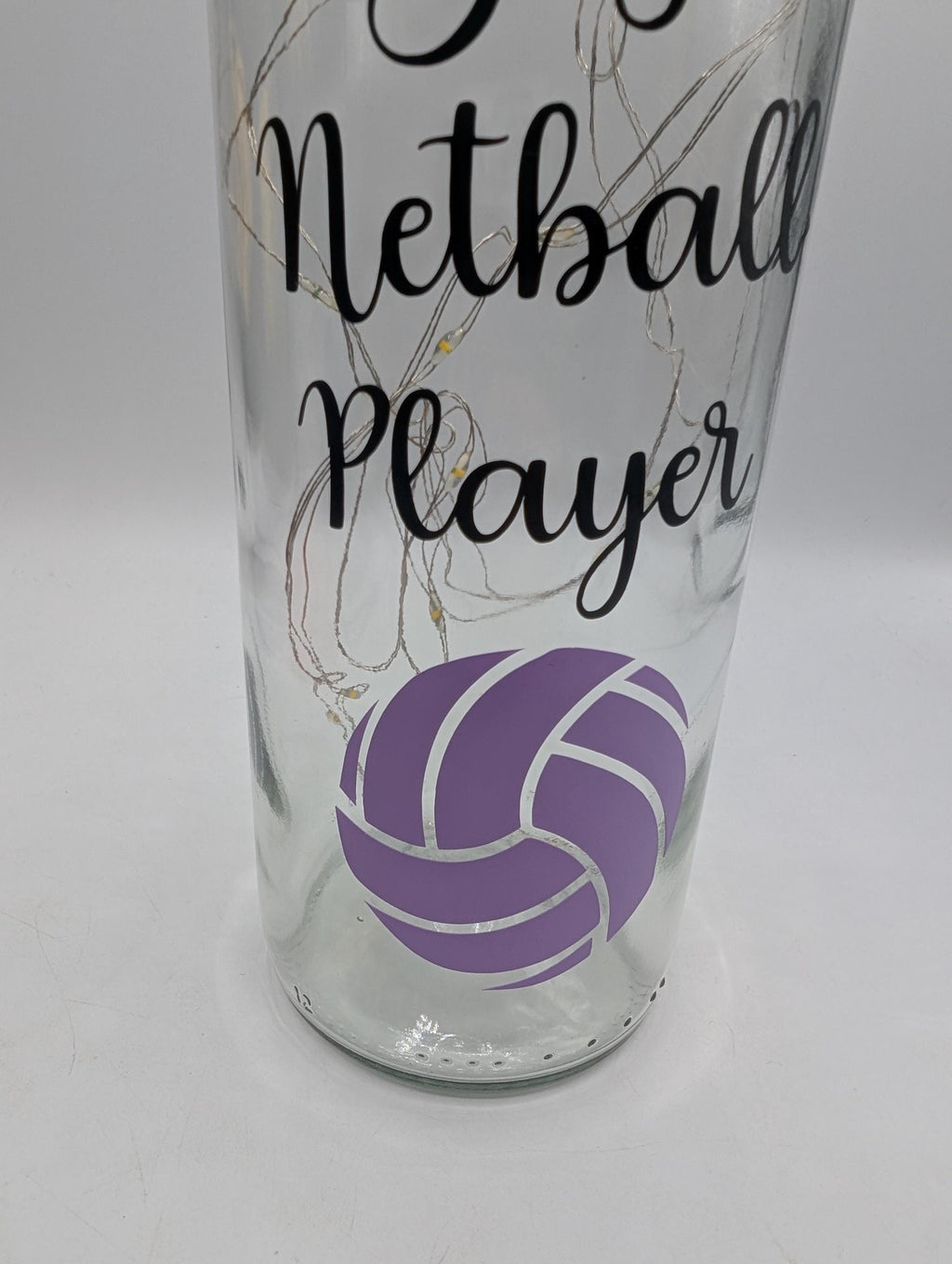 Personalised Netball Light Up Bottle, Personalised Netball Gift, Netball Home Decor Gift, Netball Team Gift, Netball Player Gift