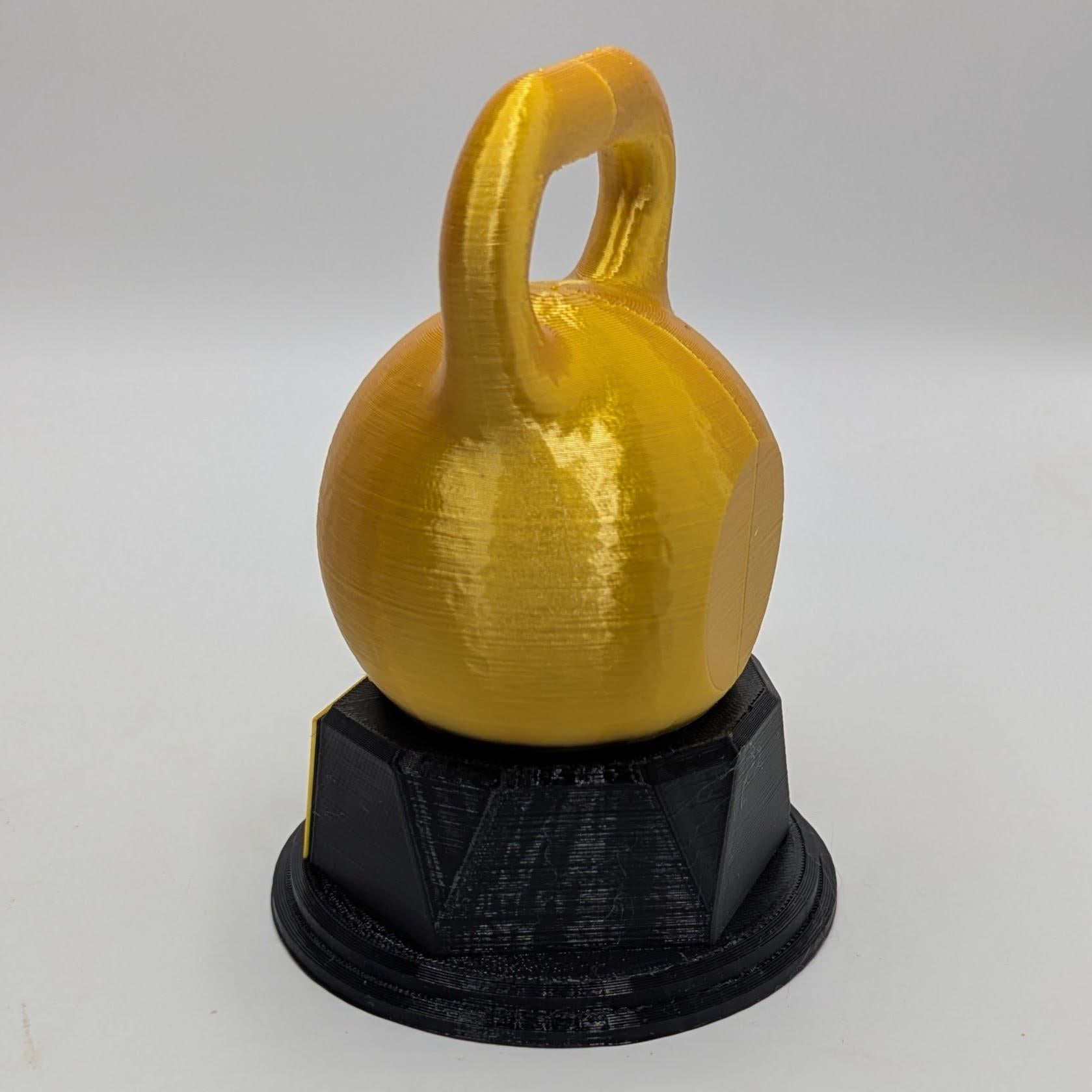 Personalised Kettle Bell Trophy, Exercise Fun Trophy, Gift for Personal Trainer, Custom Trophy Gift, Weight Bell Trophy, Bodybuilding Trophy