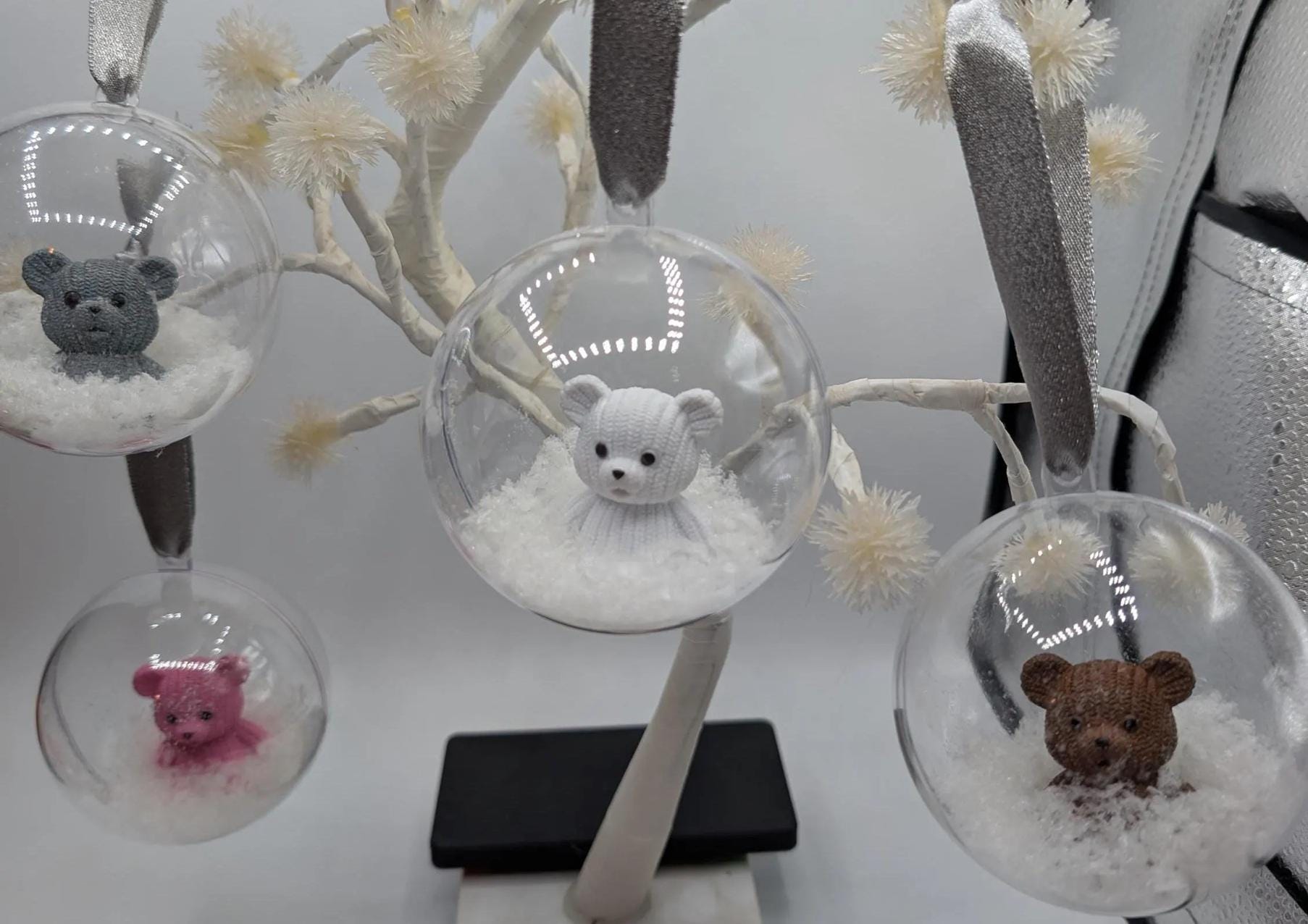 Personalised Bear Christmas Bauble / Memorial Bauble / Tree Personalised Decoration / Baby First Christmas Ornament Gift / Personalised Gift