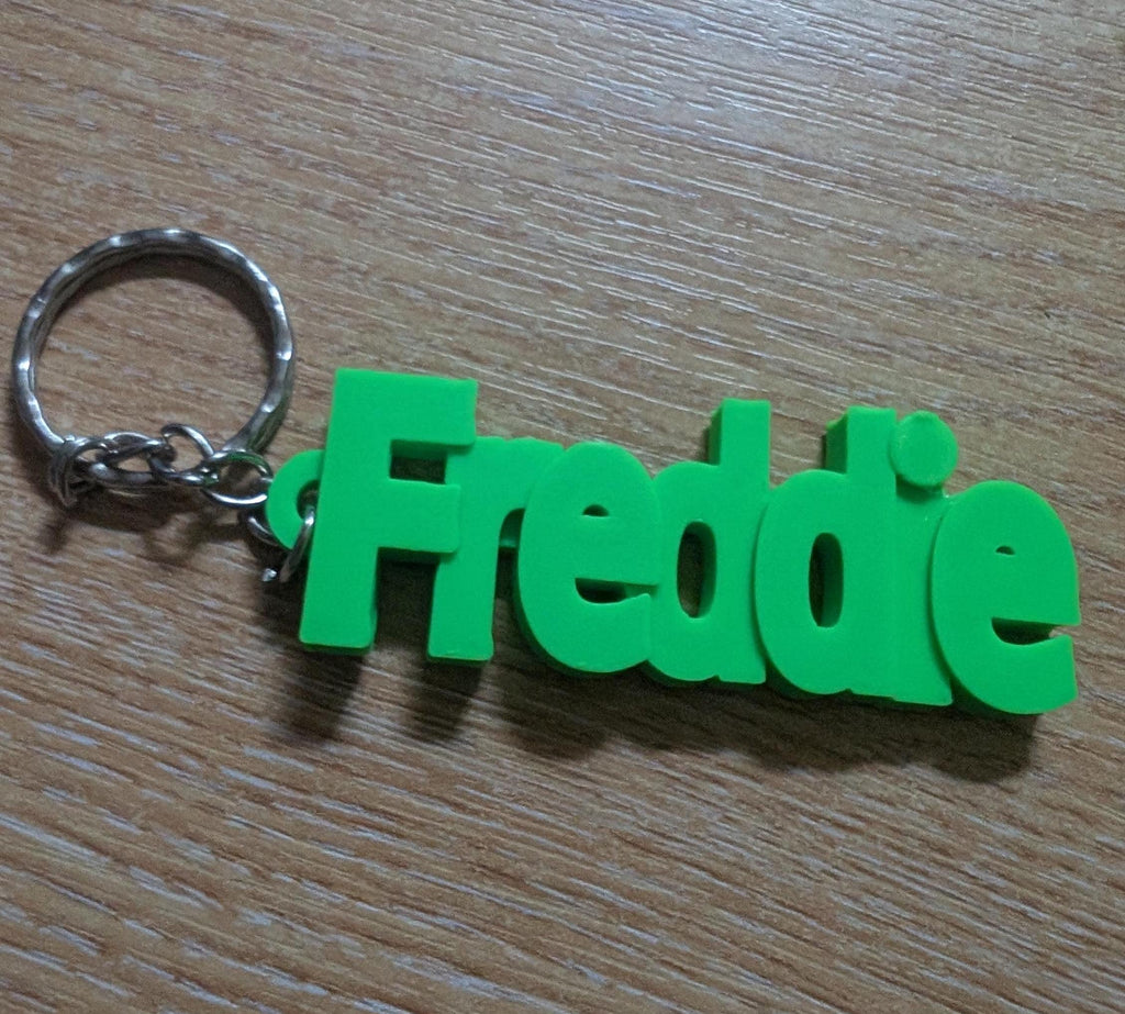 Back to School Keyring, Personalised Keyring, Party Bag Filler, Under 5 Pound Gift, Personalized Keychain, Small Personalised Gift, 3D Name