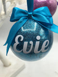 Personalised Glitter Bauble, Personalised Bauble, Tree Personalised Decoration, Name Bauble, Personalised Christmas Gift, First Christmas