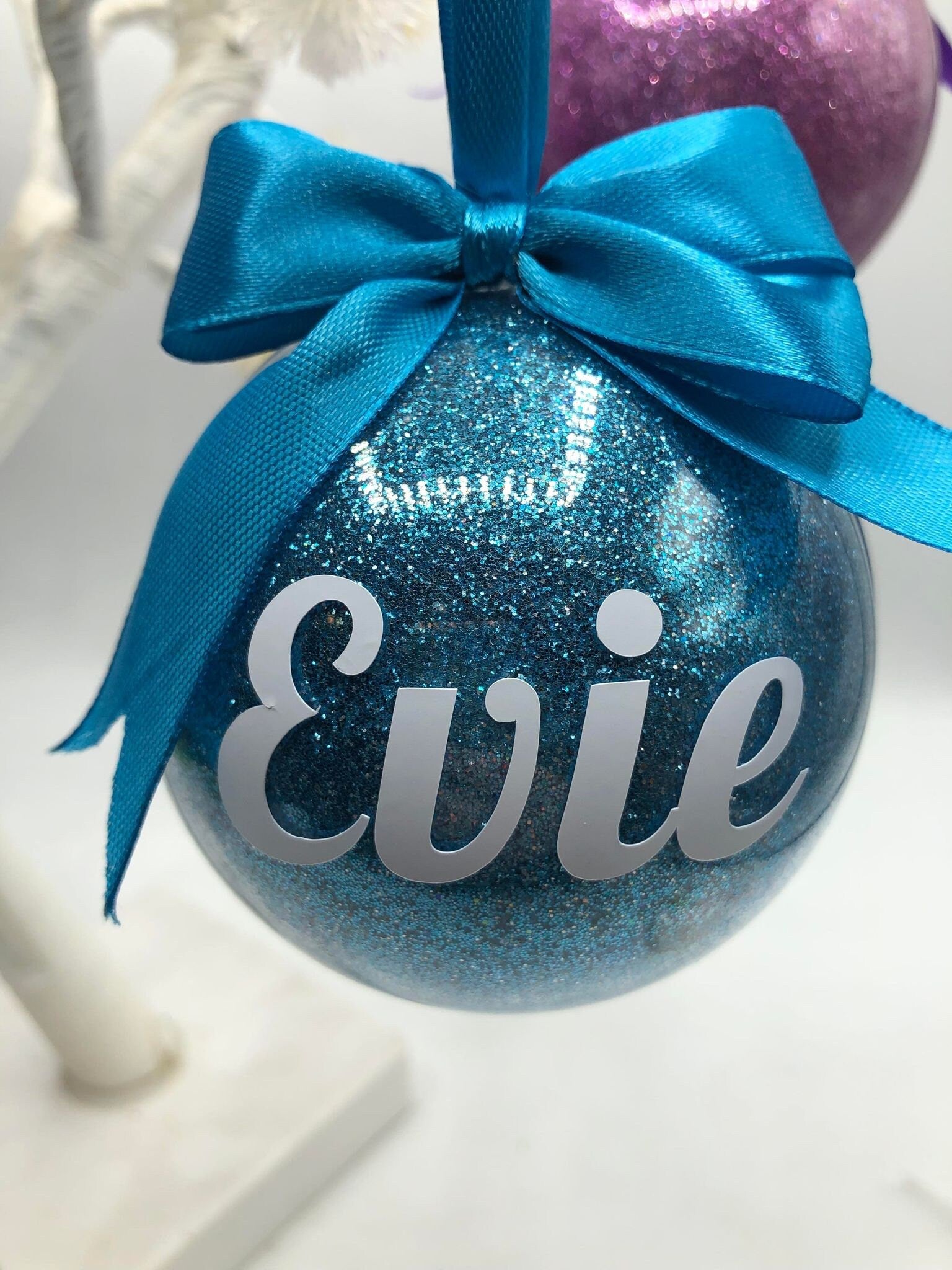 Personalised Glitter Bauble, Personalised Bauble, Tree Personalised Decoration, Name Bauble, Personalised Christmas Gift, First Christmas