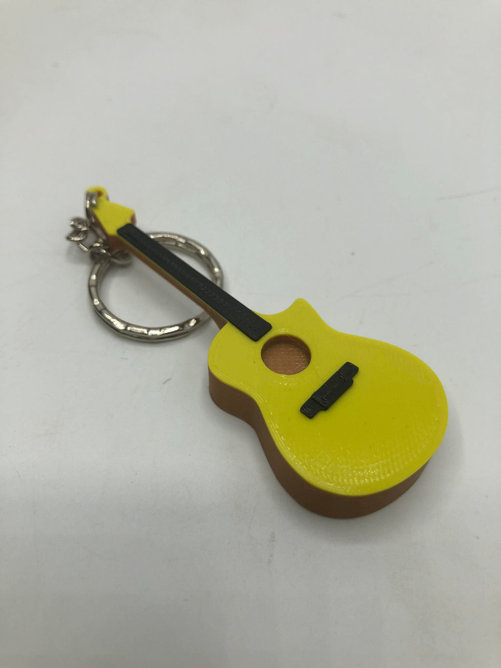 Acoustic Guitar Keyring / Acoustic Guitar Bag Tag / Guitar Shaped Keyring / Gift for Guitarist / Gift for Music Teacher / Guitar Bag Tag