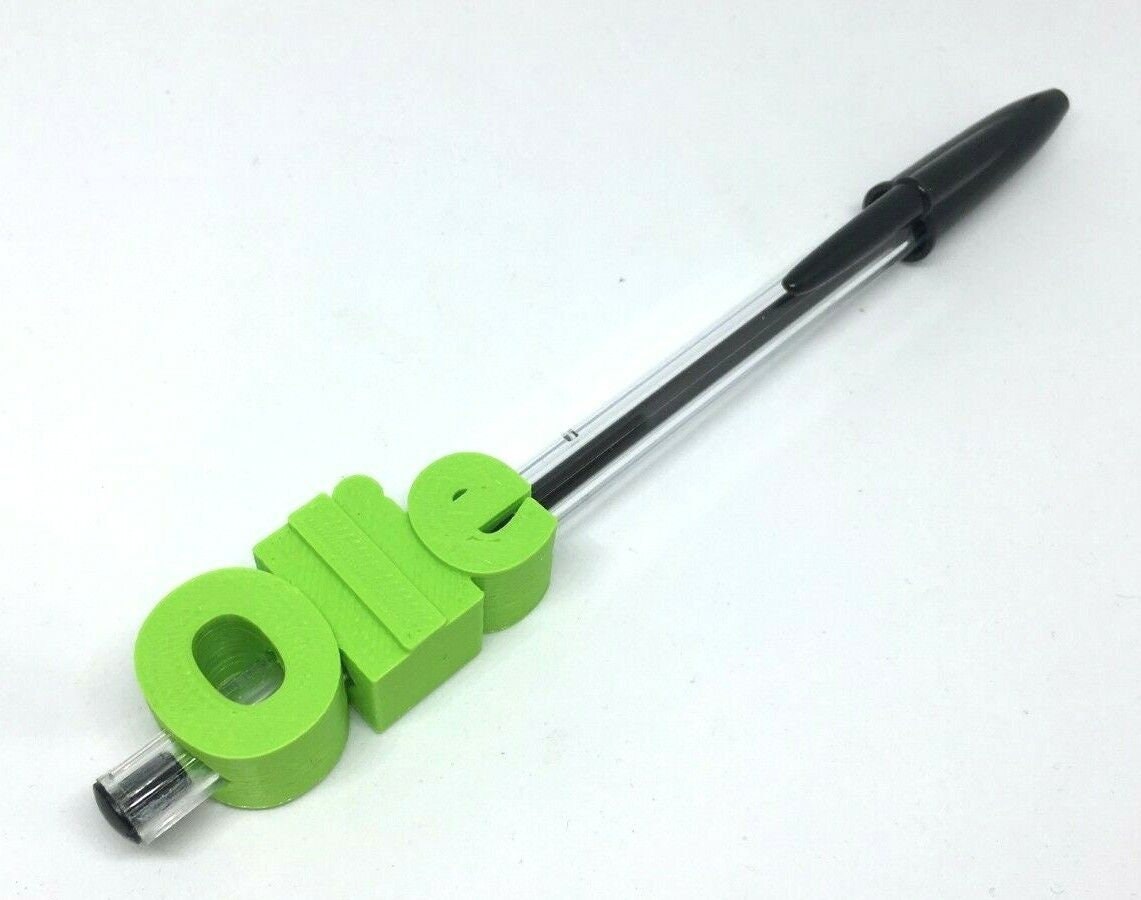 Personalised Pen Toppers for Office / School + FREE BIC BIRO Ballpoint / School Leavers Gift / Teacher Gift / School Gift / Secret Santa Pen