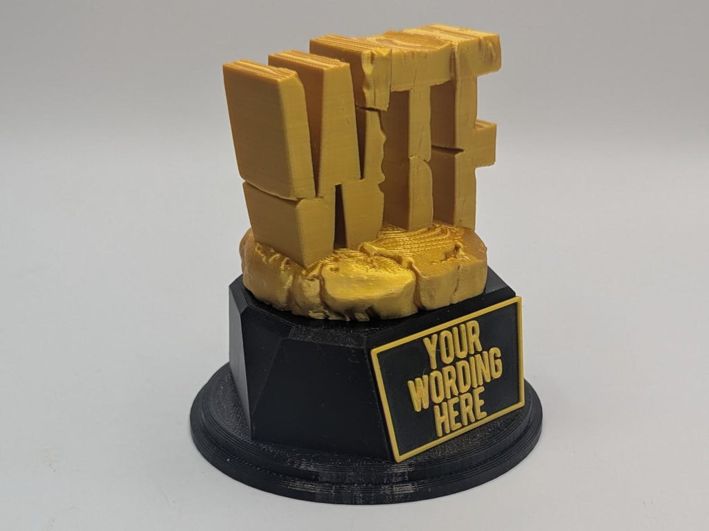 Personalised WTF Trophy, WTF Award, Custom Trophy, WTF Saying Award, Office Trophy, Funny Trophy, Sarcastic Award Trophy, Humorous Trophy