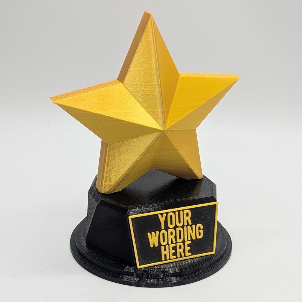 Personalised Star Trophy, Shooting Star Award, Star Joke Gift, Custom Trophy Award, Star Shaped Gift, Star Of The Month Award, Biggest Star