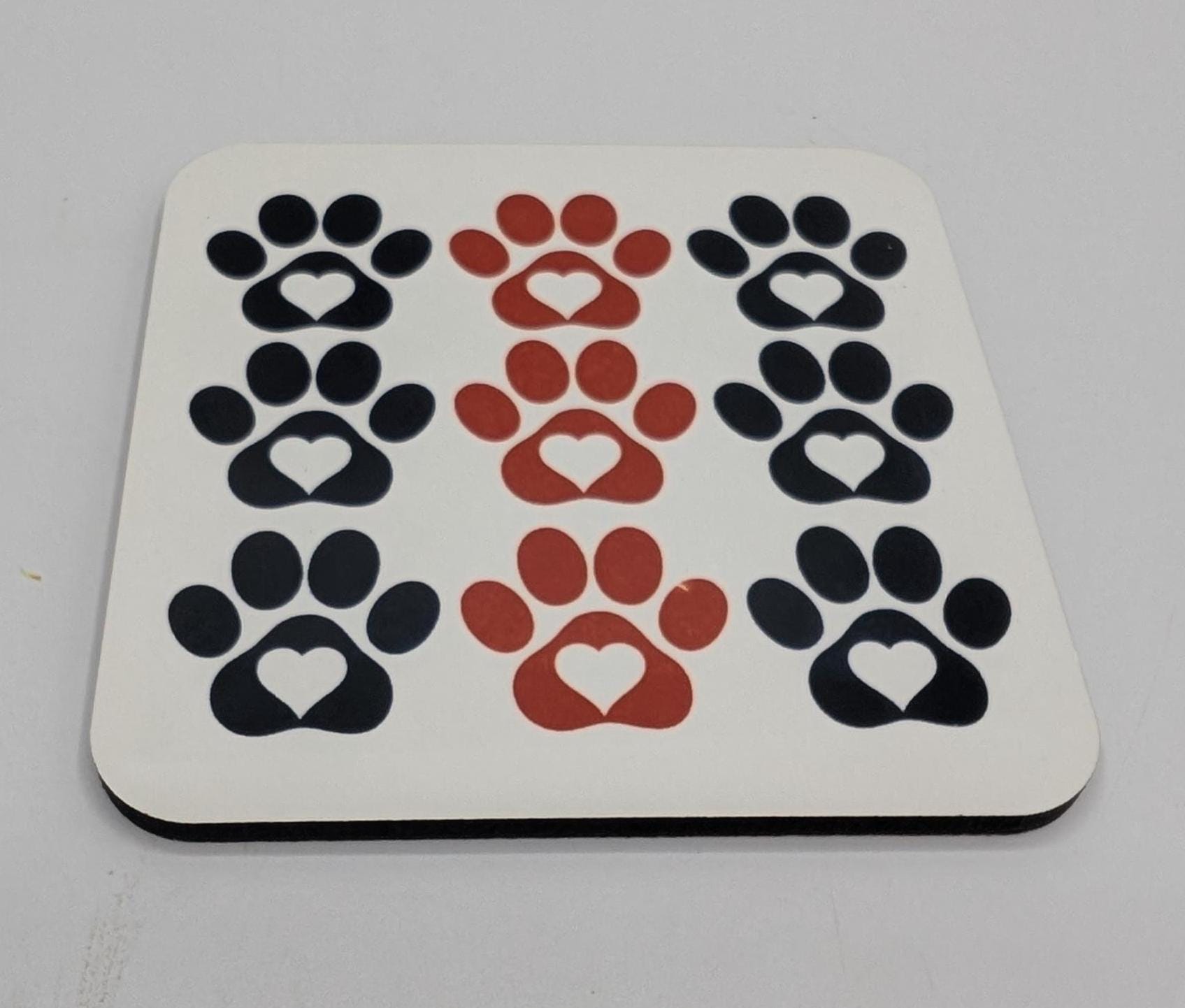 Dog Paw Print Coaster, Dog Lover Gift, Dog Mum Gift, Dog Dad Gift, Animal Coaster, Puppy Owner Gift, Gift for Dog Owner, Dog Paw Shape Gift