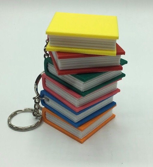 Book Keyring / Book Bag Charm / Book Reader Gift / Reader Gift / Library Keychain / Book Lover Gift / Bookworm Keyring Gift / Book Bag Tag