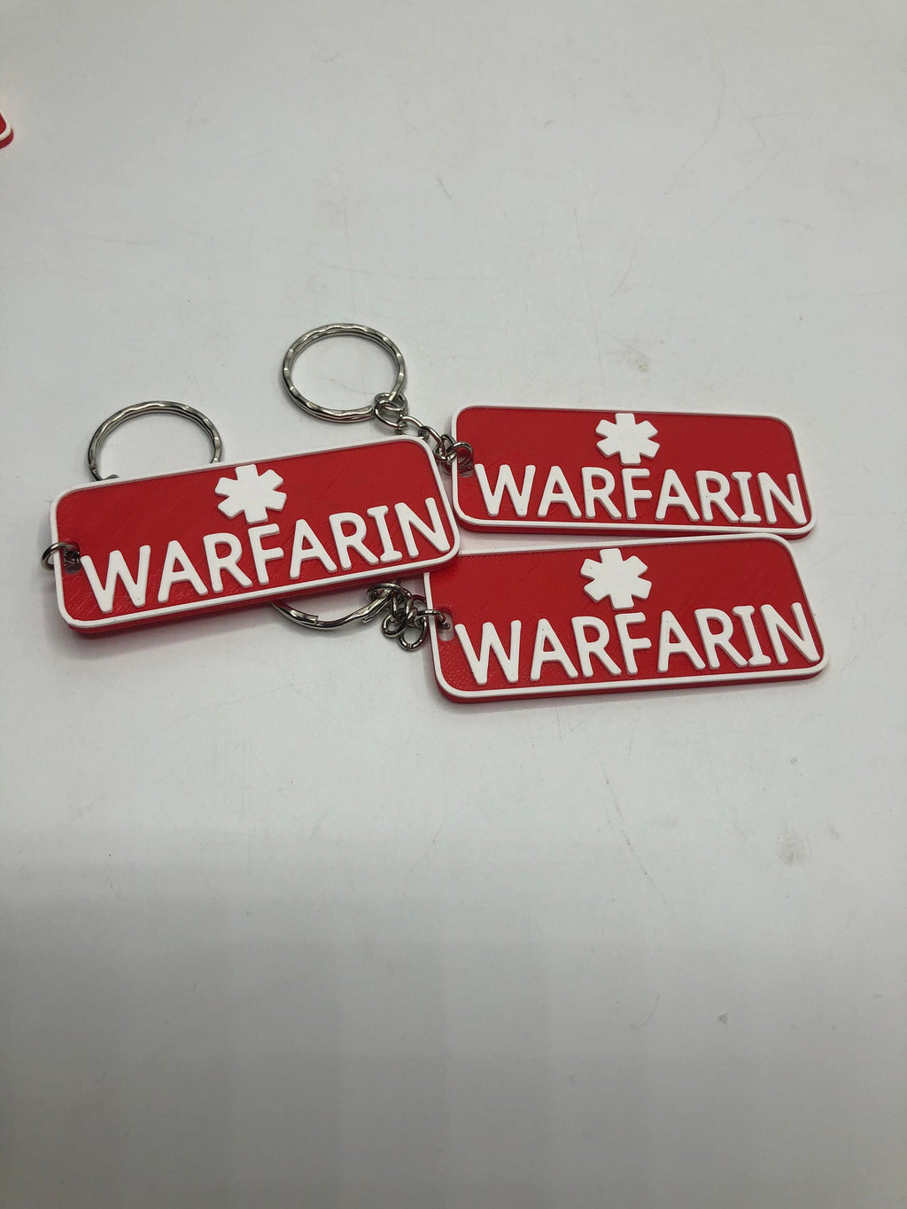 Warfarin Keyring / Warfarin Medical Alert Key Chain / Medical Alert Keyring / Medical Alert Warfarin / Warfarin Alert / Medical ID Keyring