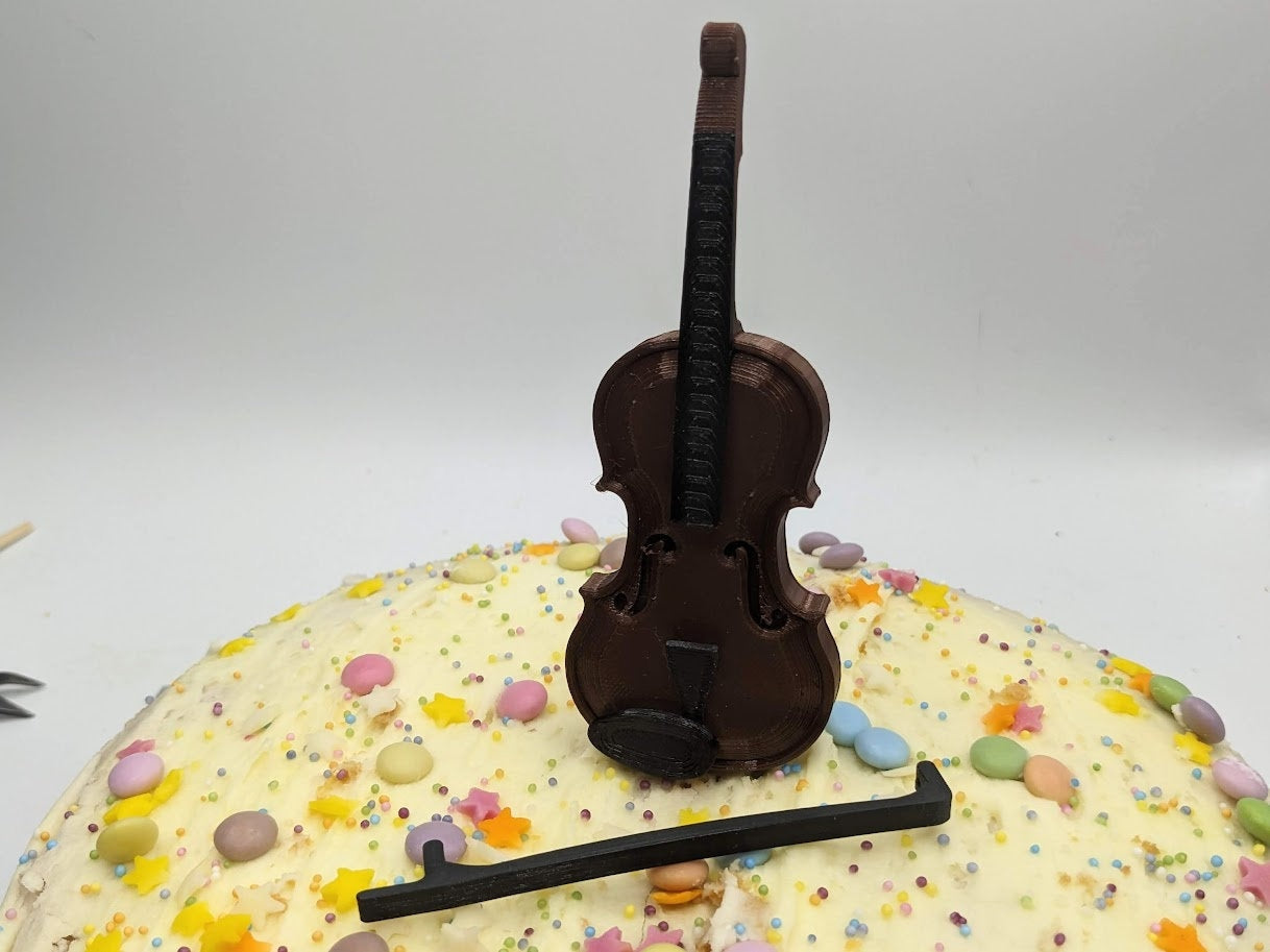 Violin Cake Topper /Violin Player Cake Topper / Musical Birthday / Violinist Cake Topper / Violin Cake / Musical Cake / Miniature Instrument