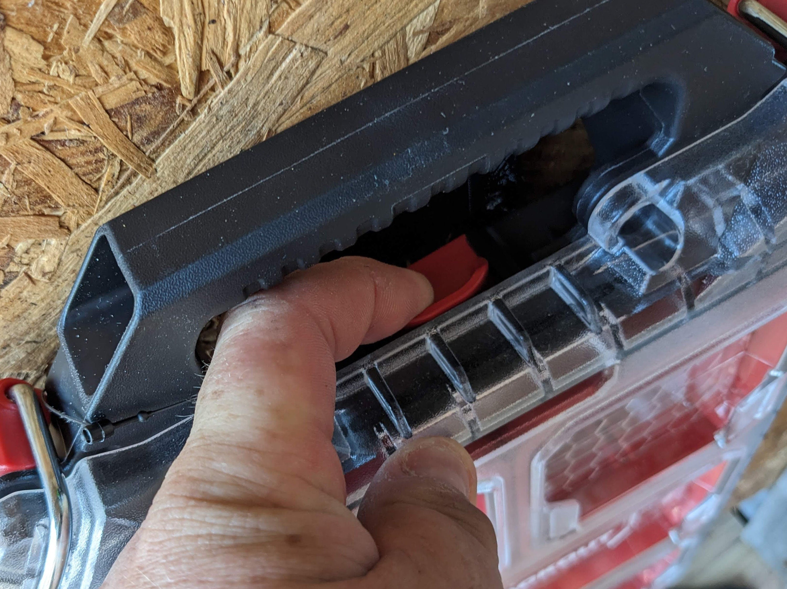 Wall Mount Cleat Kit for Milwaukee Packout Case Organisers with retention latch - for Shed, Van or Workshop