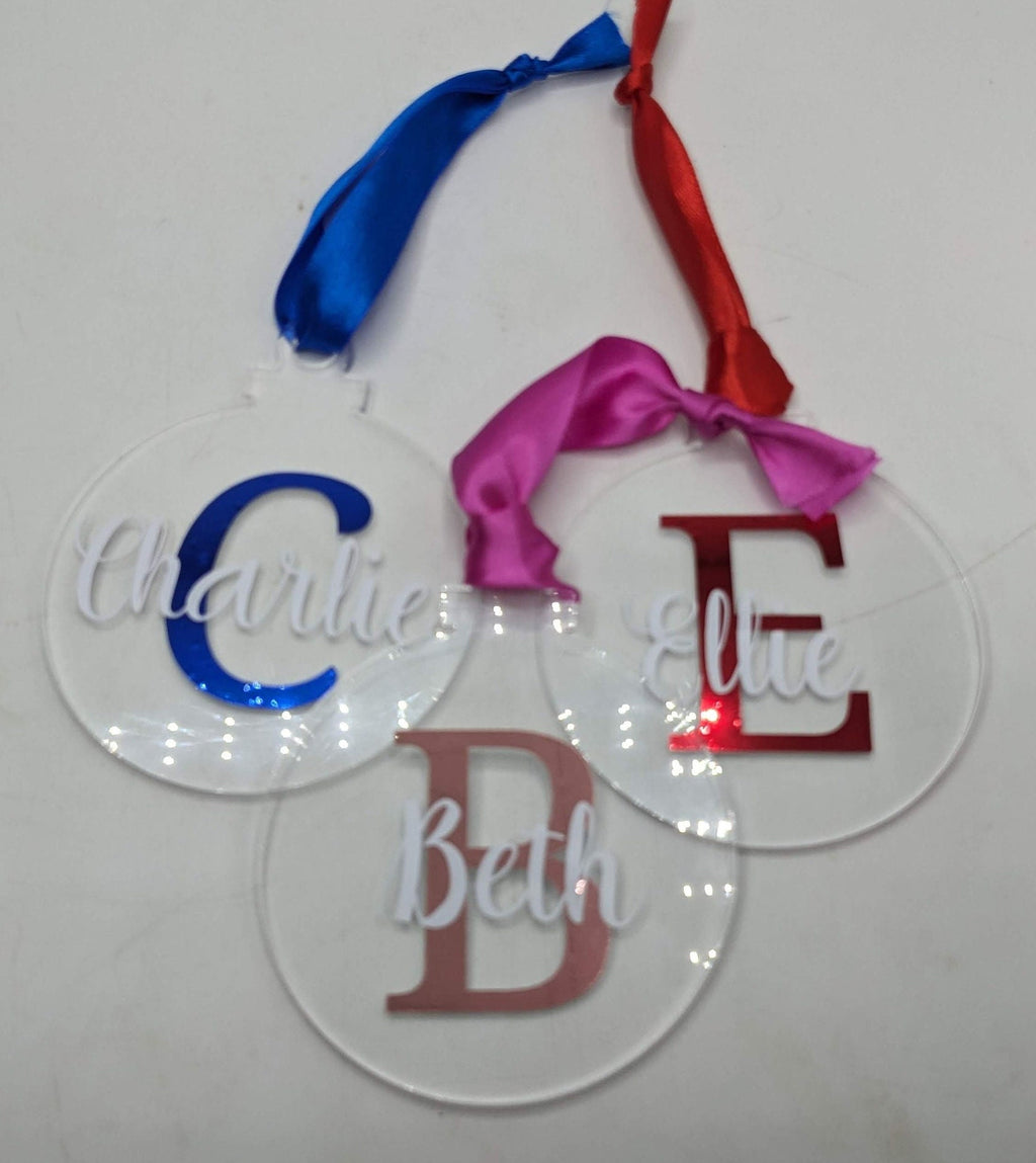 Personalised Christmas Monogram Bauble / Personalised Bauble / Tree Personalised Decoration / Name Bauble / Personalised Christmas