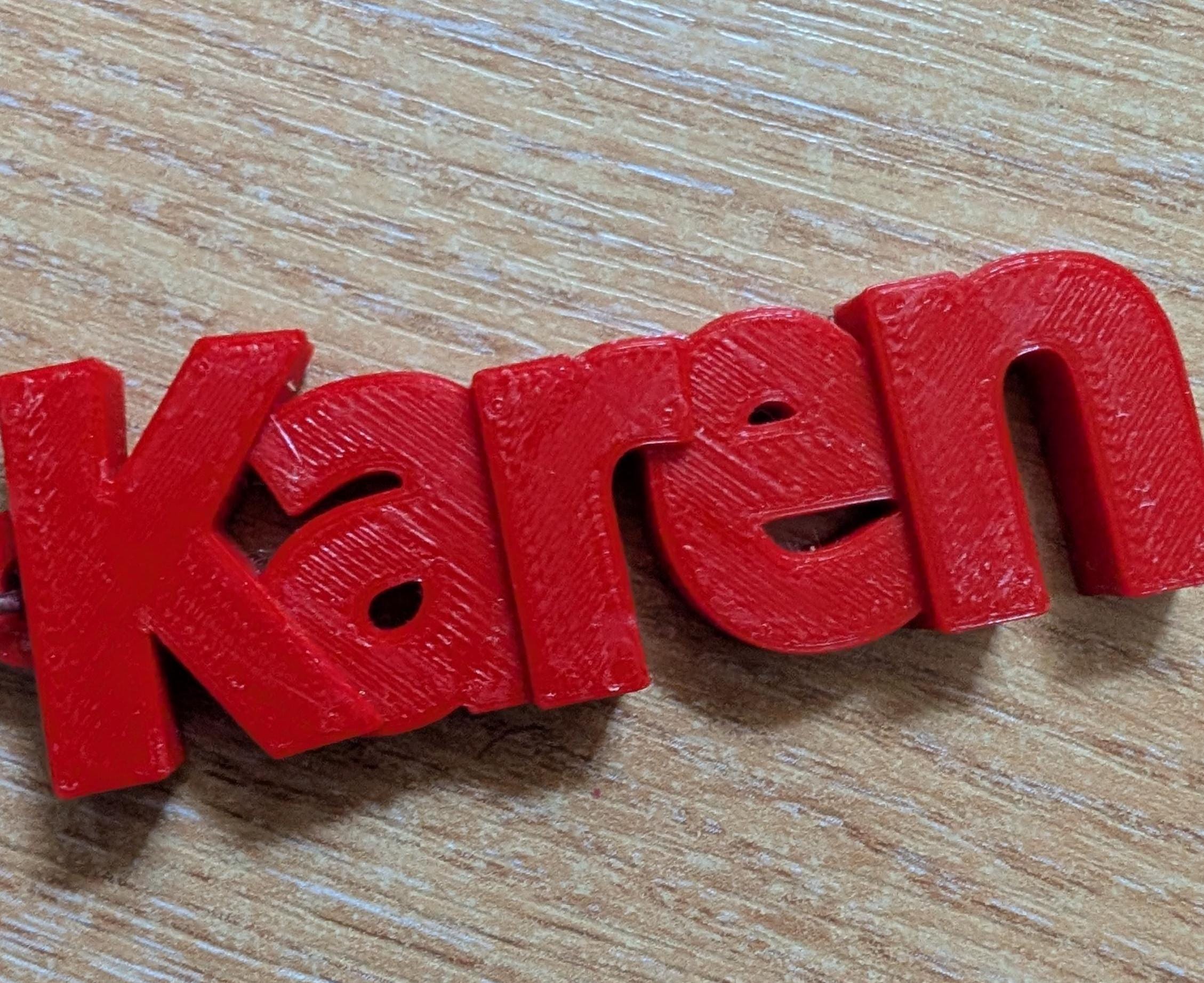 Back to School Keyring, Personalised Keyring, Party Bag Filler, Under 5 Pound Gift, Personalized Keychain, Small Personalised Gift, 3D Name