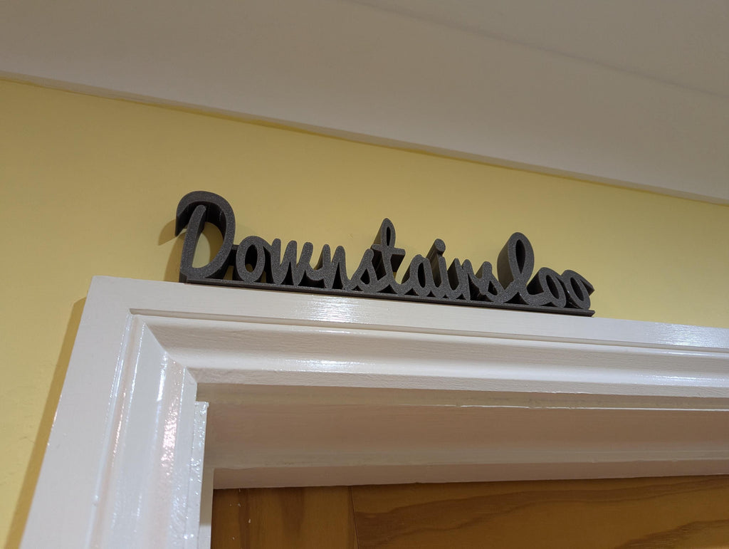 Downstairs Loo Door Sign, Toilet Door Topper, Toilet Door Sign, Bathroom Door Sign, Custom Door Sign, Restroom Door Sign, Quirky Door Sign