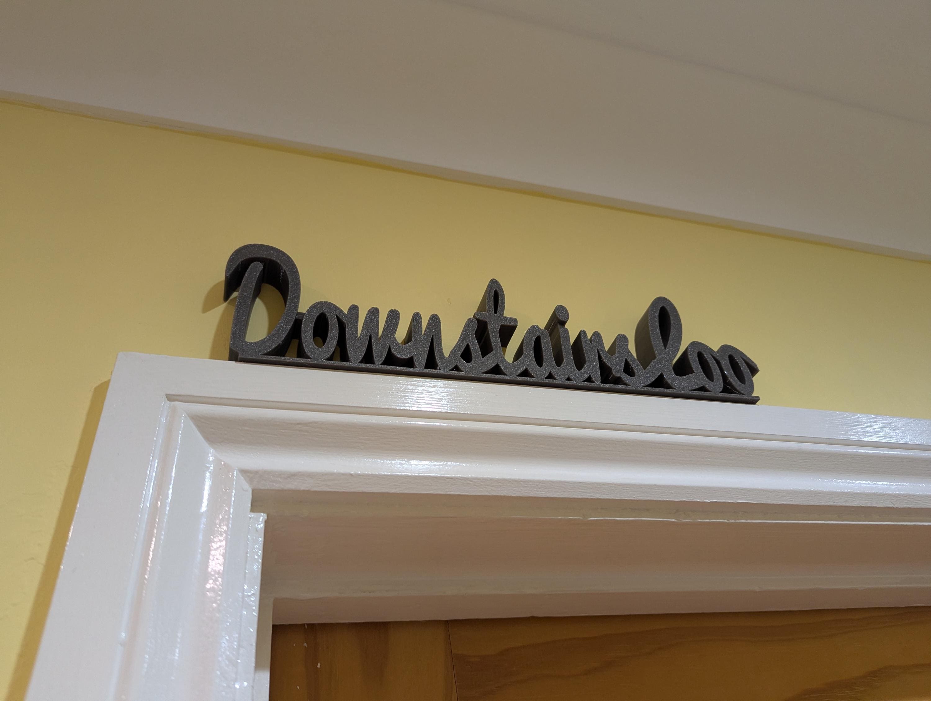 Downstairs Loo Door Sign, Toilet Door Topper, Toilet Door Sign, Bathroom Door Sign, Custom Door Sign, Restroom Door Sign, Quirky Door Sign
