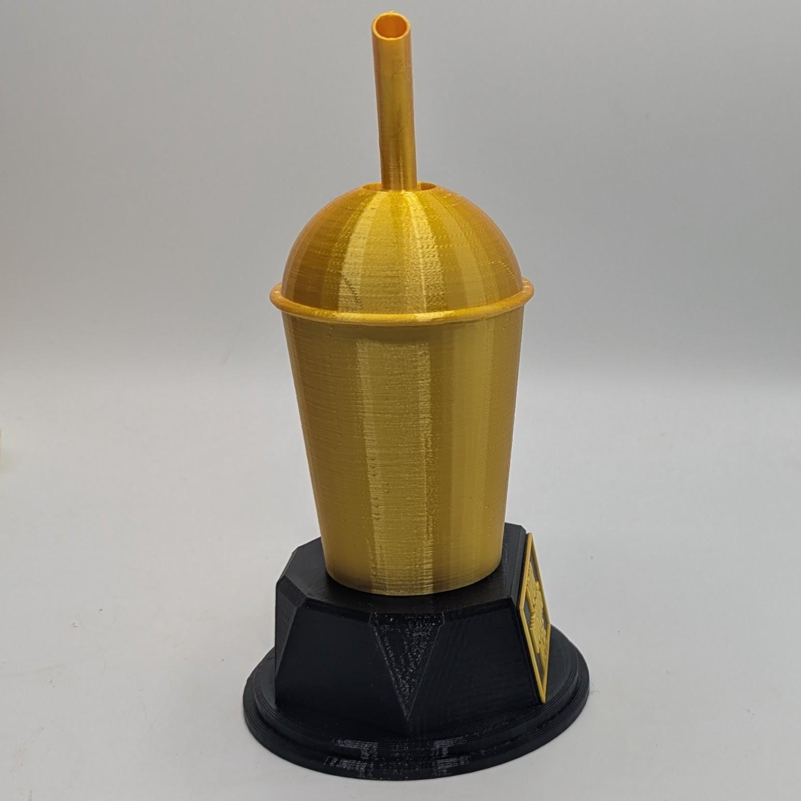 Personalised Drink Trophy, Iced Drink Award Gift, Custom Trophy Gift, Funny Drink Award, Office Trophy, Cold Drink Lover, Drink Cup Award