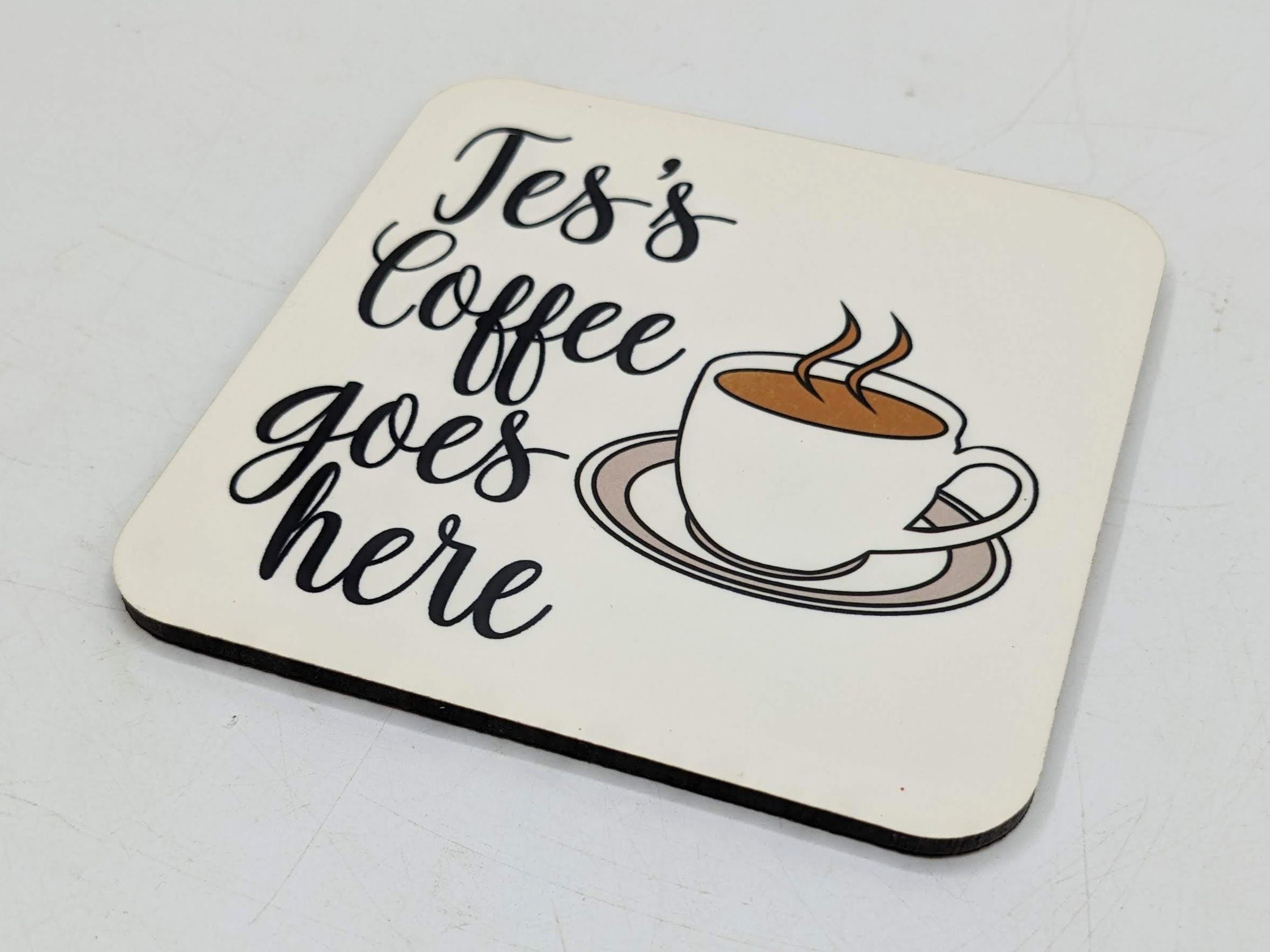 Personalised Drink Coaster, Your Name and Drink, Personalise Favourite Drink, Wedding Gift, Christmas Gift, Stocking Filler, Drink Mat Gift