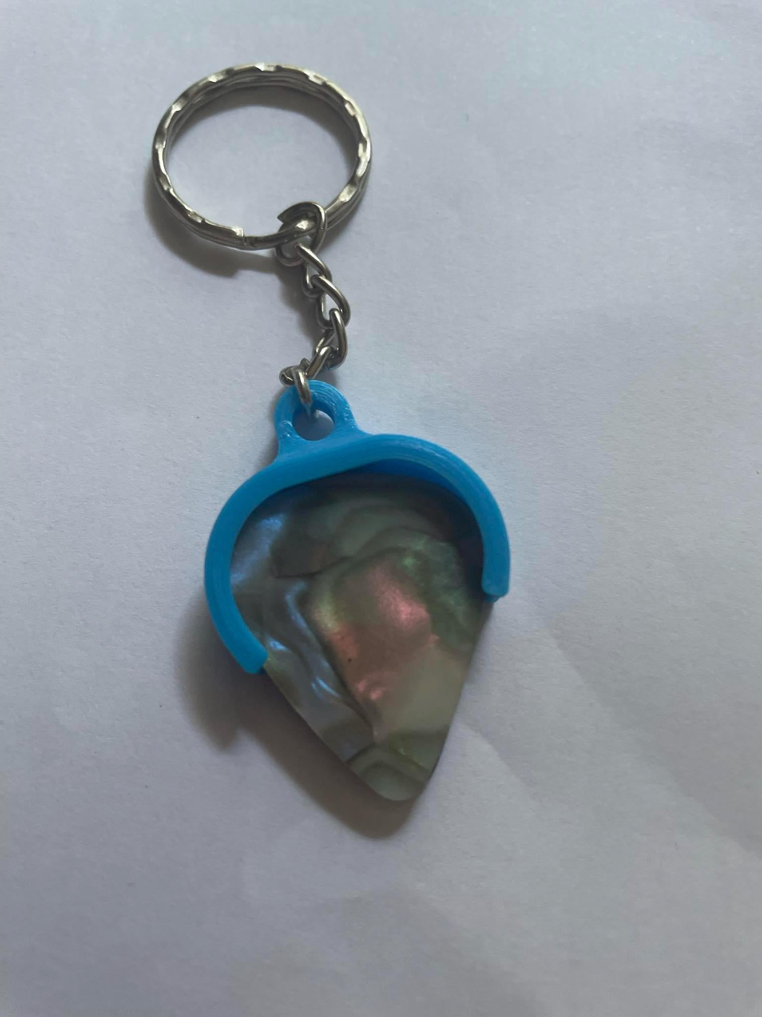 Plectrum Holder Keyring / Guitar Pick Holder Keyring with picks / Guitarist Keyring / Gift for Guitarist / Plectrum Guitar / Guitar Keyring