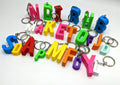 Initial Letter Chunky Keyrings / Letter Keyring / Letter Bag Tag / Initial Bag Charm / Initial Keyring / Alphabet Keyring / Party Bag Filler
