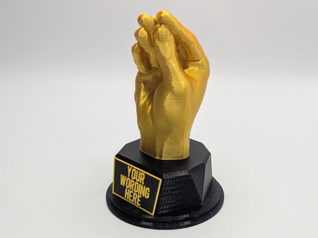 Personalised Italian Hand Gesture Trophy, Hand Gesture Trophy, Custom Trophy, Golden Award, Hand Gesture Award, Funny Trophy, Office Trophy