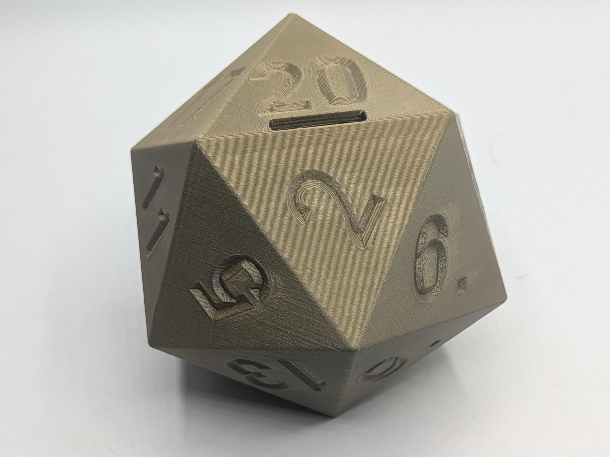 D20 Dice Moneybox, Gift for Role Playing Table Top Gamer, D20 Pot Table Top Gaming, RPG Dice Moneybox Gift, Dice Shaped Moneybox, D20 Gift