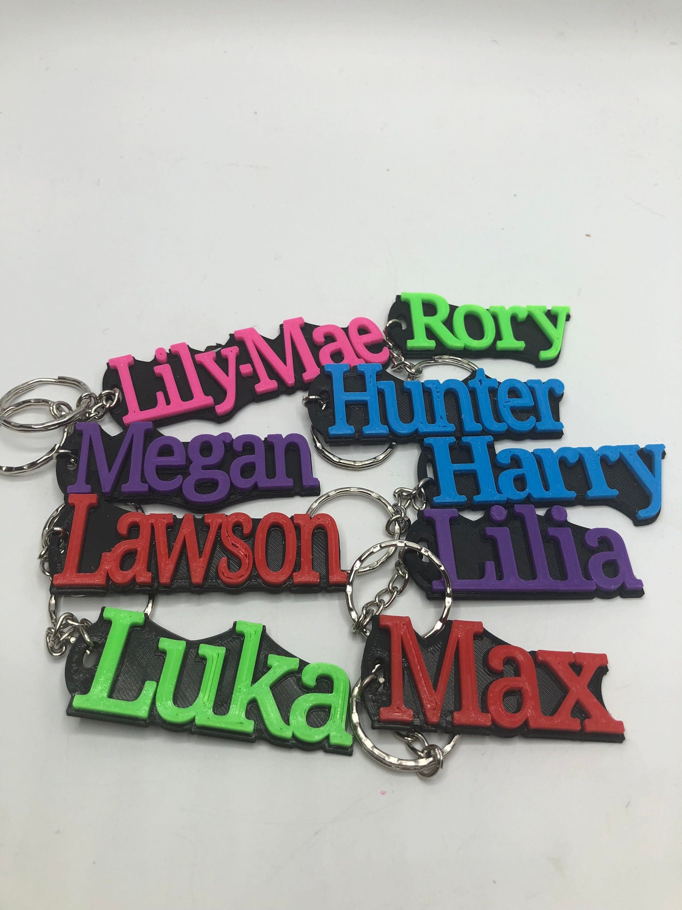 Personalised Name Keyring, Personalised Bag Tag, Party Bag Fillers, School Bag Tag, Back to School, School Leavers Gifts, Name Gift Keyring