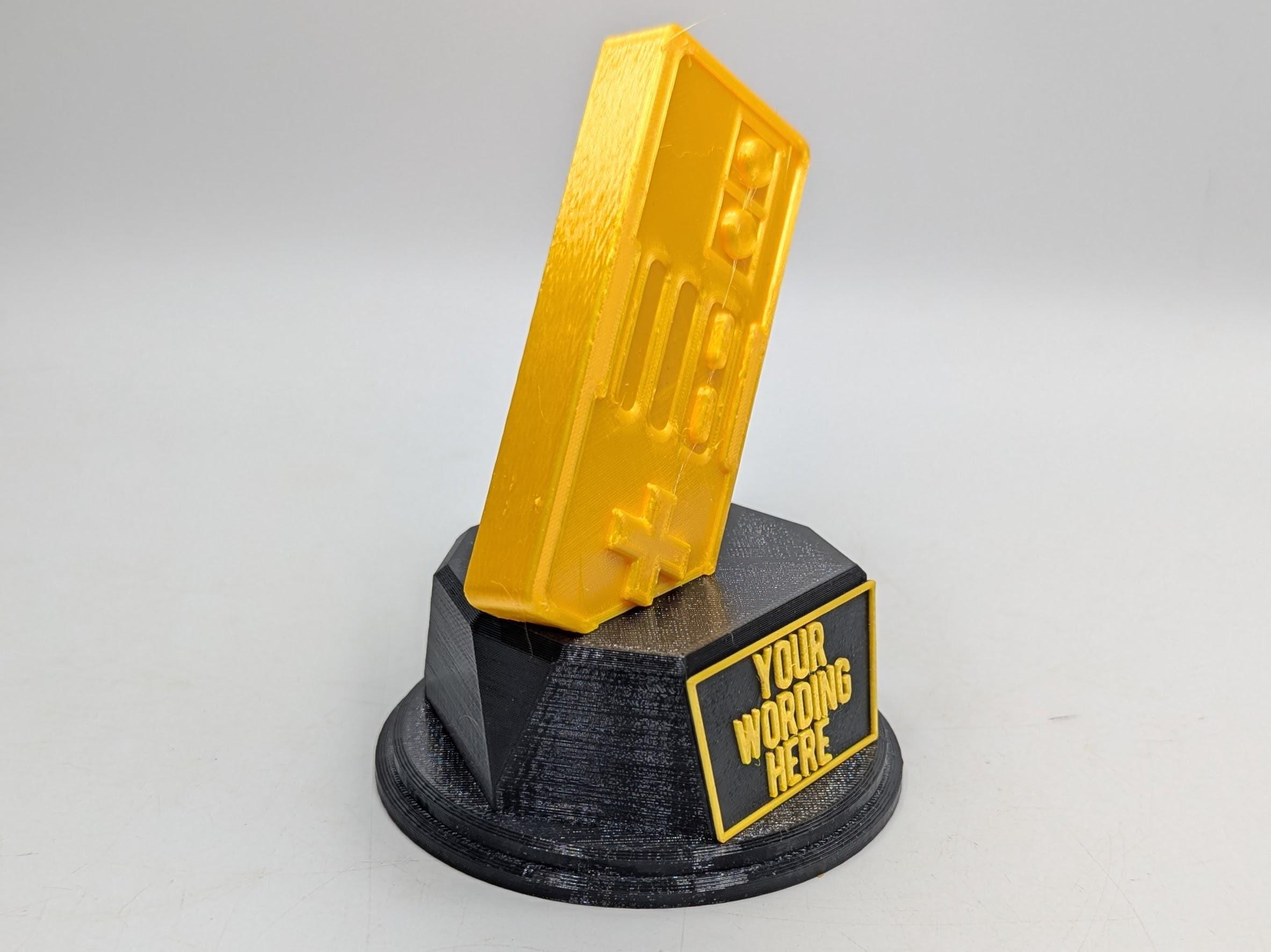 Personalised Retro Gamer Trophy, Gamer Trophy, Retro Award, Gift for Gamer, Gaming Night Award, Retro Gaming Event Trophy, Gamer Fun Gift