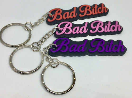 Bad Bitch Keyring / Funny Keyring / Sassy Keyring / Hen Party bag Gift / Novelty Bad Bitch Keyring / Stocking Filler Gift / Bitch Keyring
