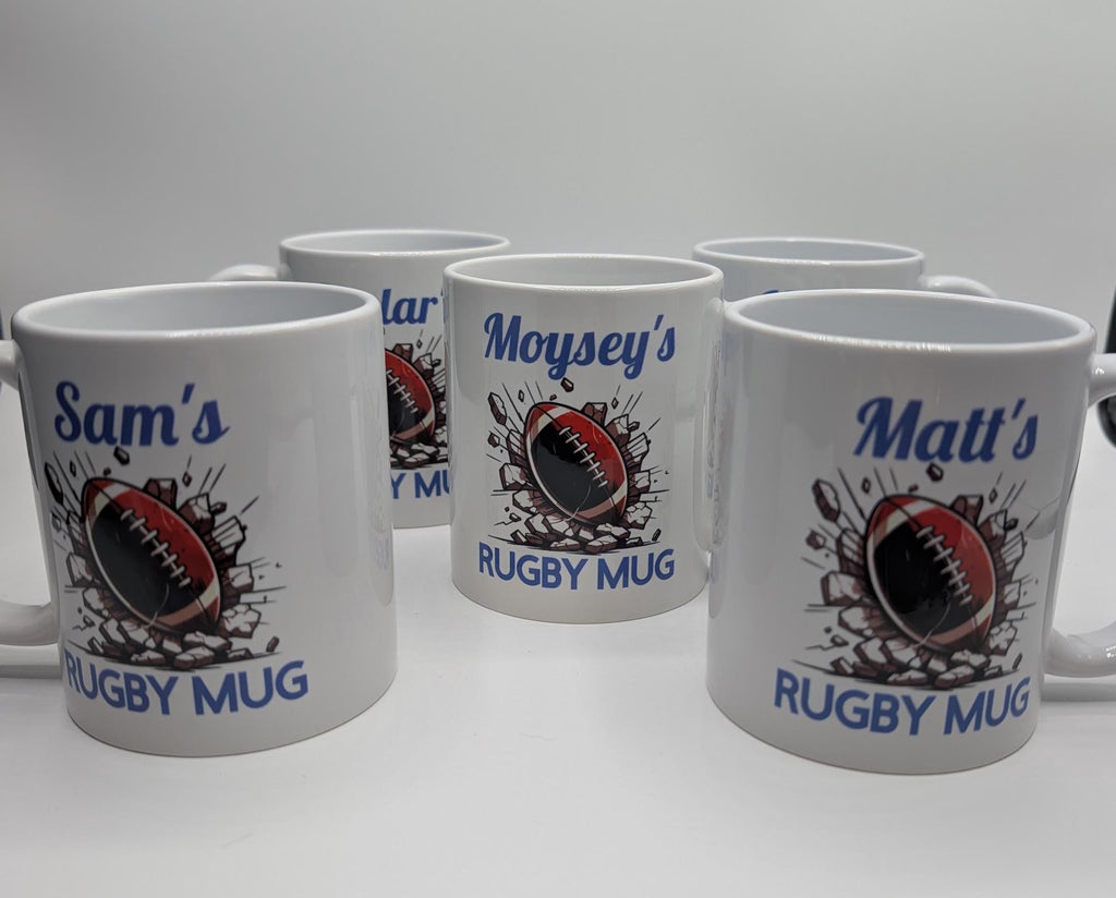 Personalised Rugby Mug / Gift for Rugby Player / Personalised Rugby Gift / Rugby Stocking Filler / Boys Rugby / Girls Rugby / Gift for Rugby